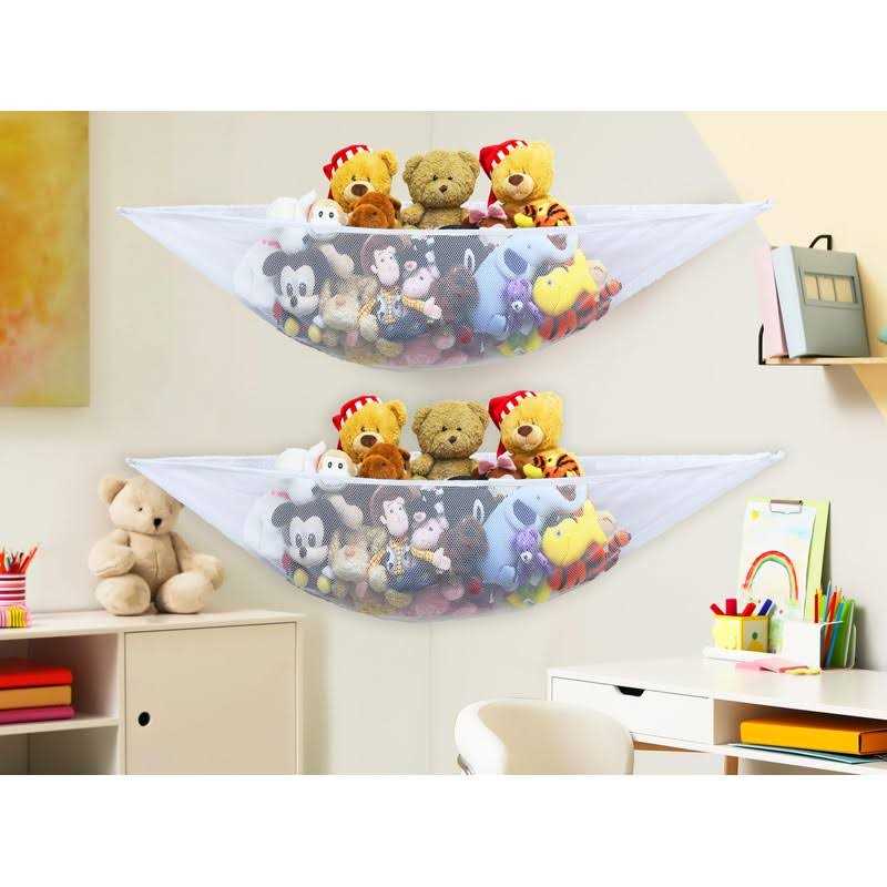 2 PK SimpleHouseware Stuffed Animals Jumbo Toy Storage Hammock