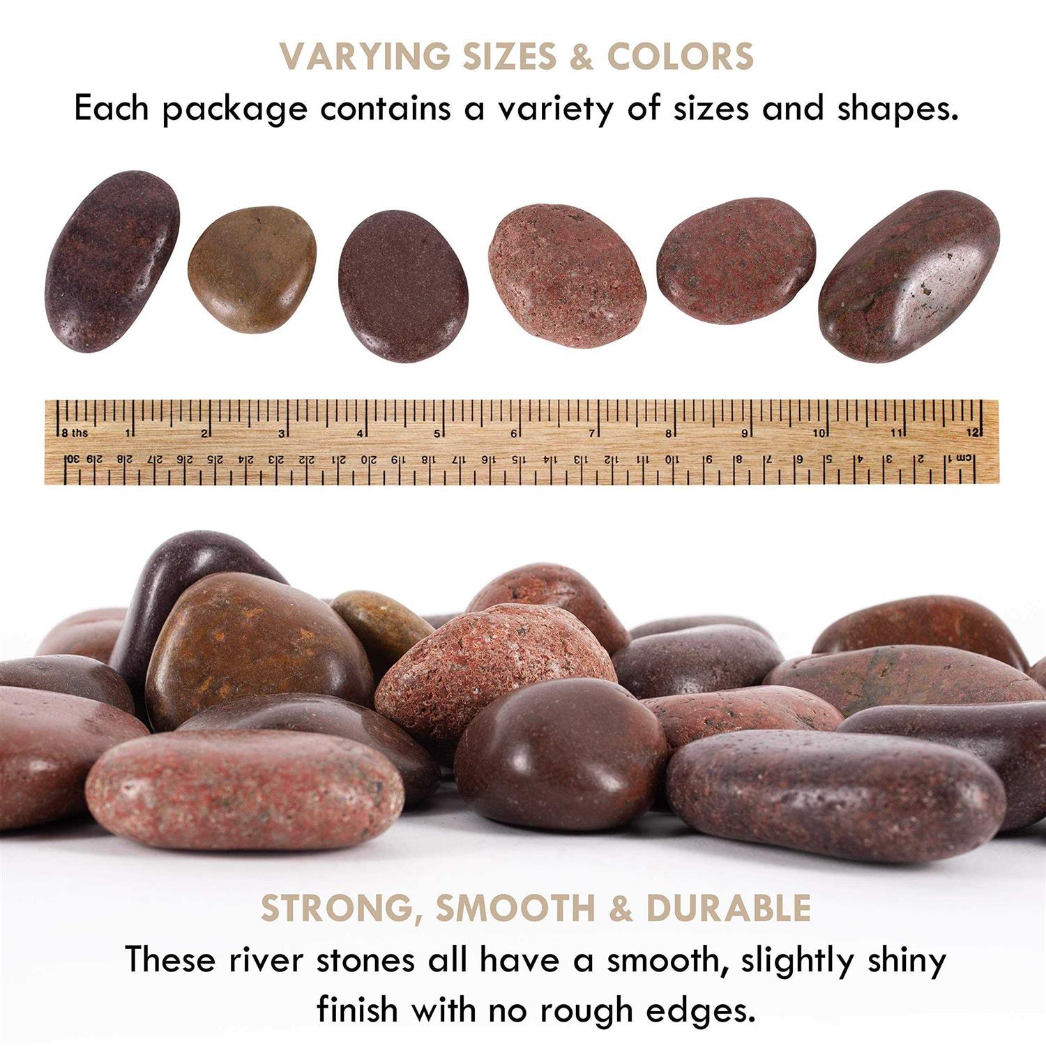 Galashield River Rocks Pebbles for Plants Natural Decorative Polished Stones for Planters Succulent Rocks Aquarium Gravel