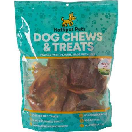 Hotspot Pets Large Whole Pig Ears Dog Chew Treats