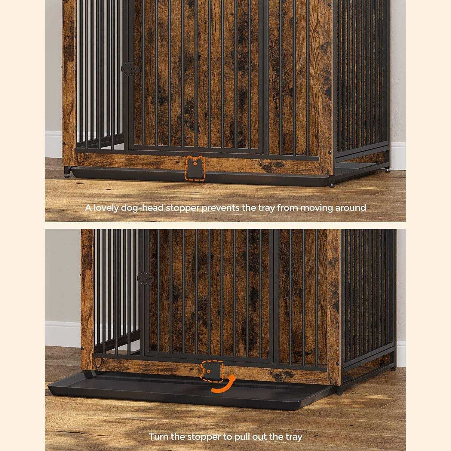 Feandrea Dog Crate Furniture Dog Kennel for Medium Dogs up to 70 lb