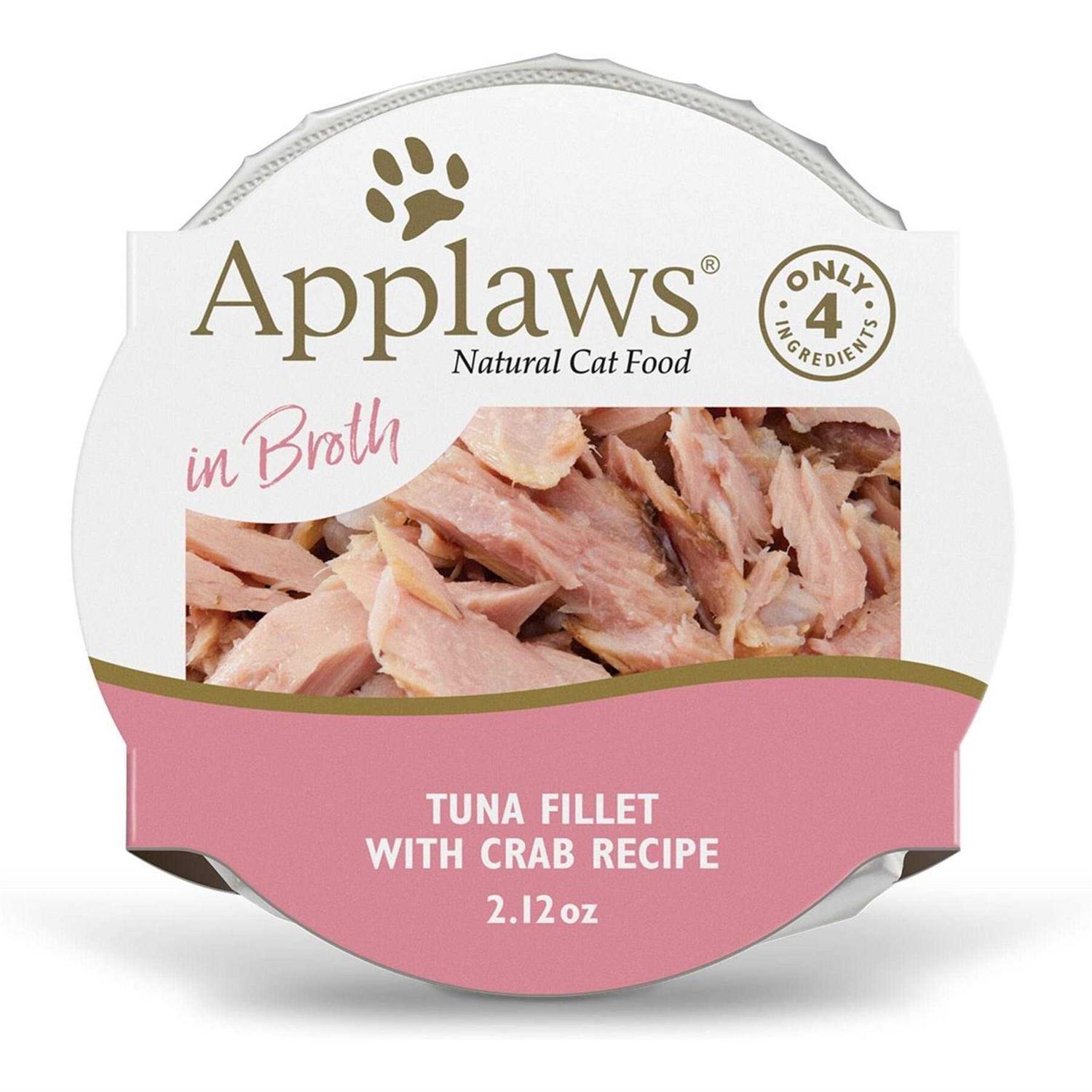 Applaws Natural Tuna Fillet with Crab in Broth Wet Cat Food