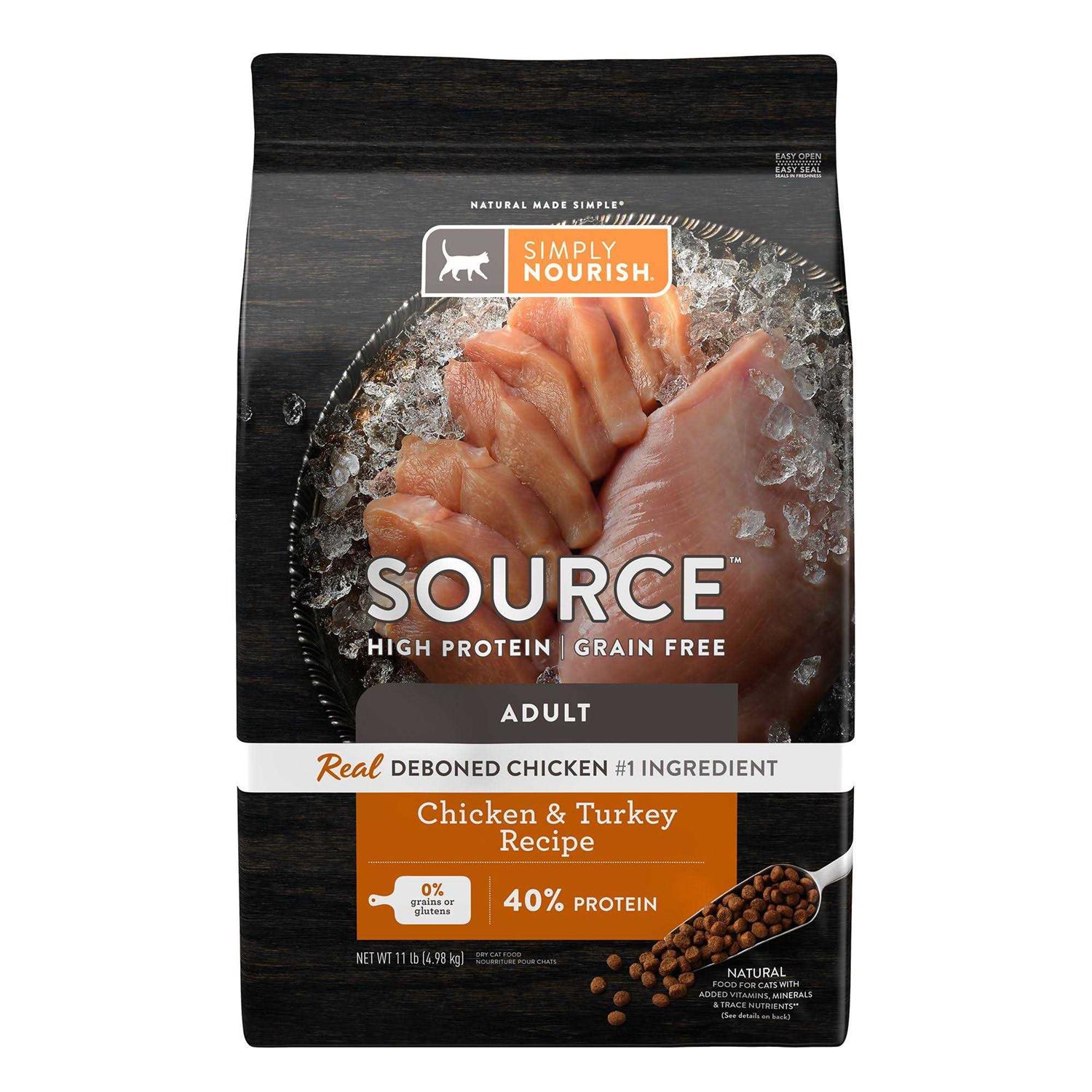 Simply Nourish Source Cat Dry Food Chicken and Turkey