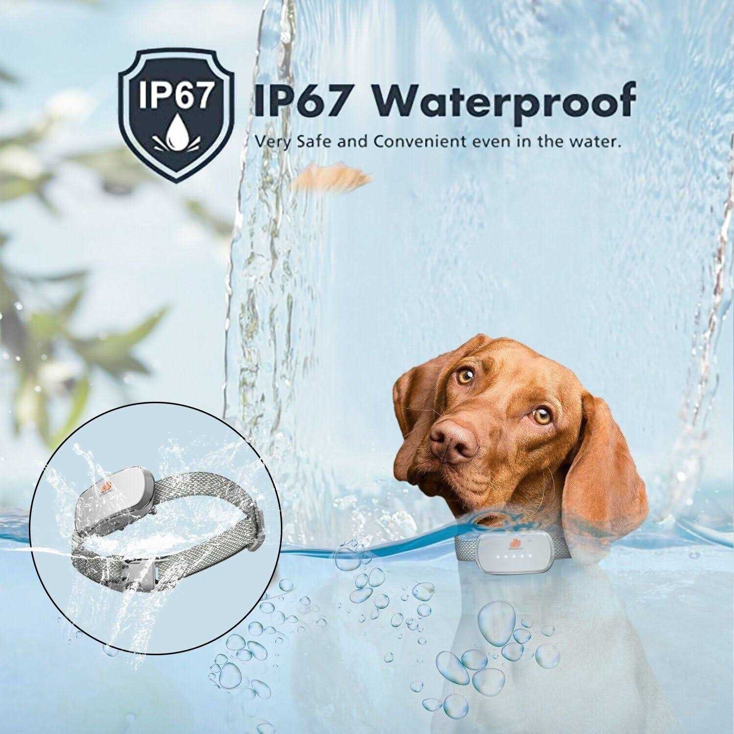 Groovypets Smart Automatic Anti bark Dog Collar Intelligent Waterproof Rechargeable Barking Terminator