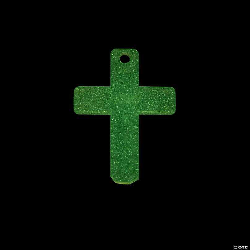 Glow-in-the-Dark He Has Risen Tomb Plastic Easter Eggs with Cross