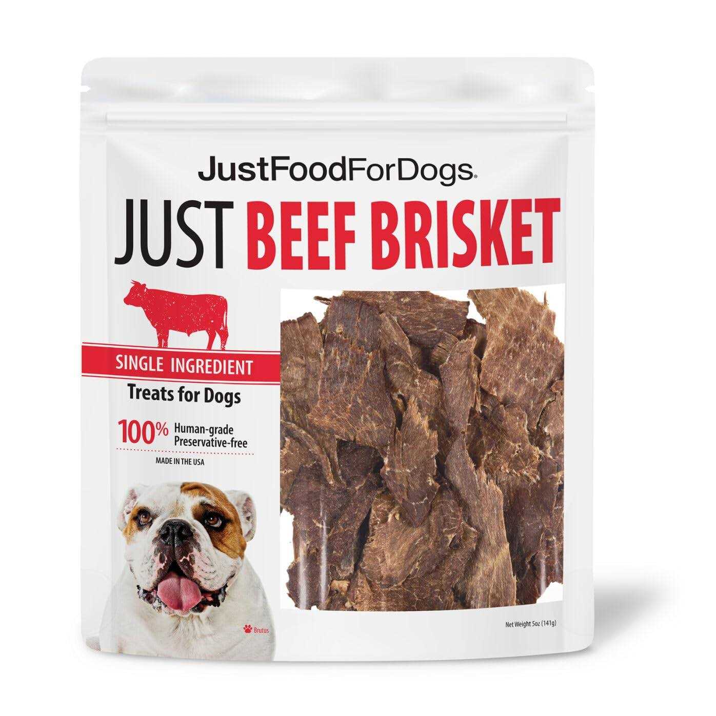 JustFoodForDogs Beef Brisket Dog Treats Single Ingredient