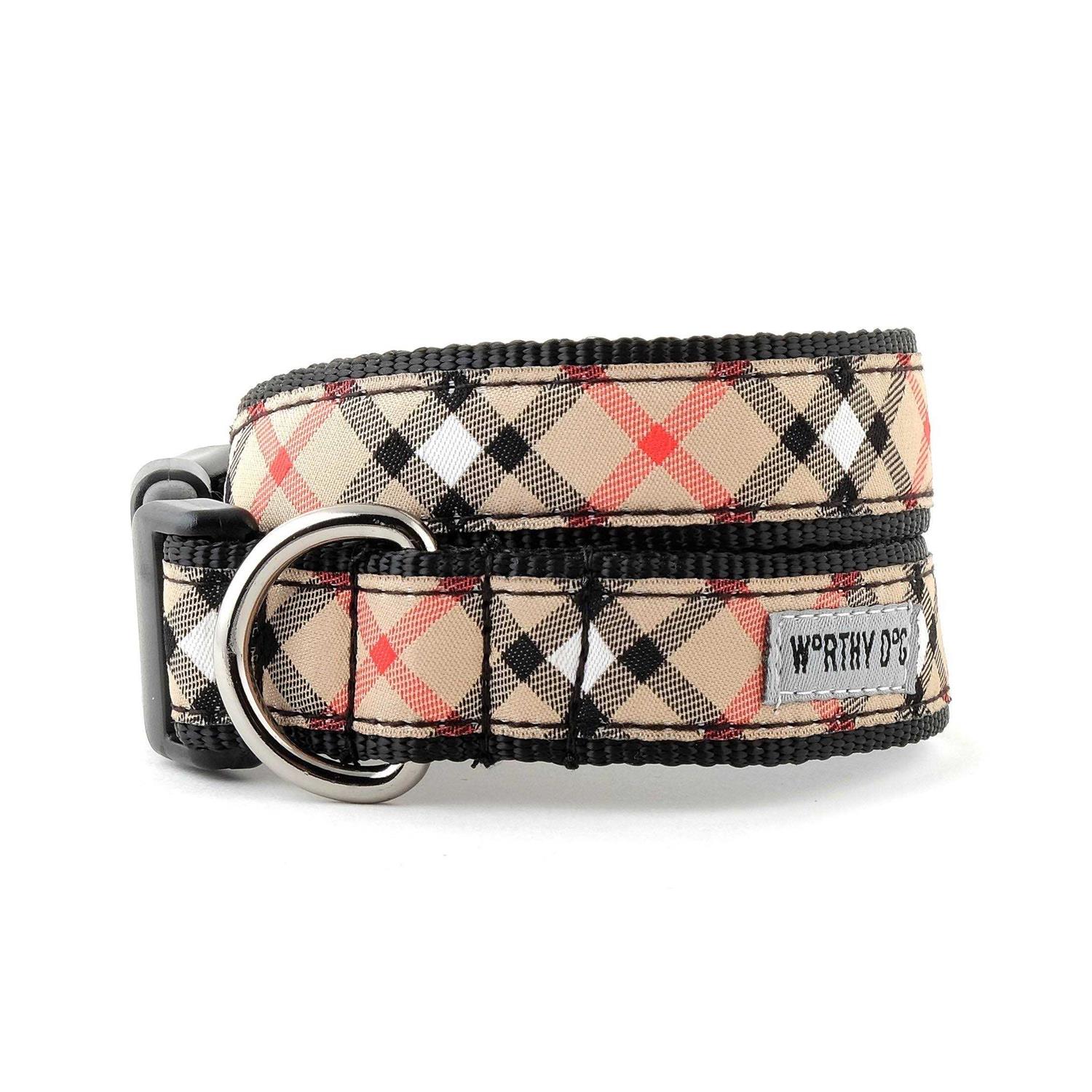 Bias Plaid Dog Collar