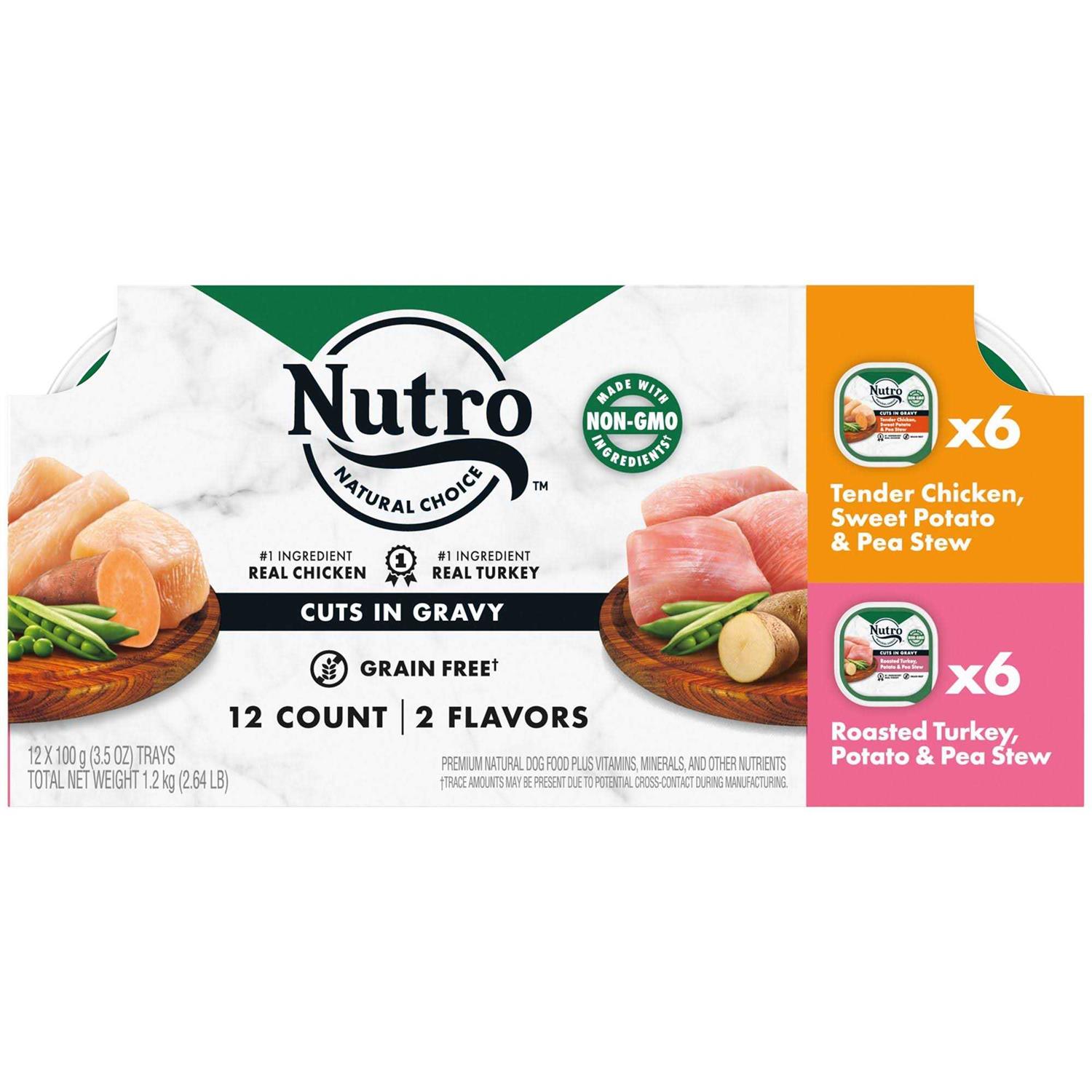 Nutro Cuts in Gravy Natural Grain-Free Wet Dog Food Variety Pack