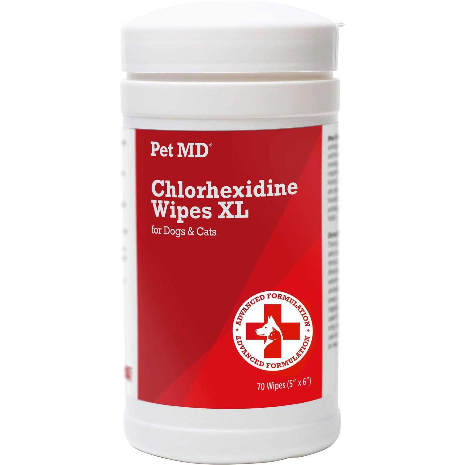 Pet MD Chlorhexidine Antiseptic Dog & Cat Wipes