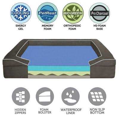 Sealy Lux Orthopedic Memory Foam Dog Bed
