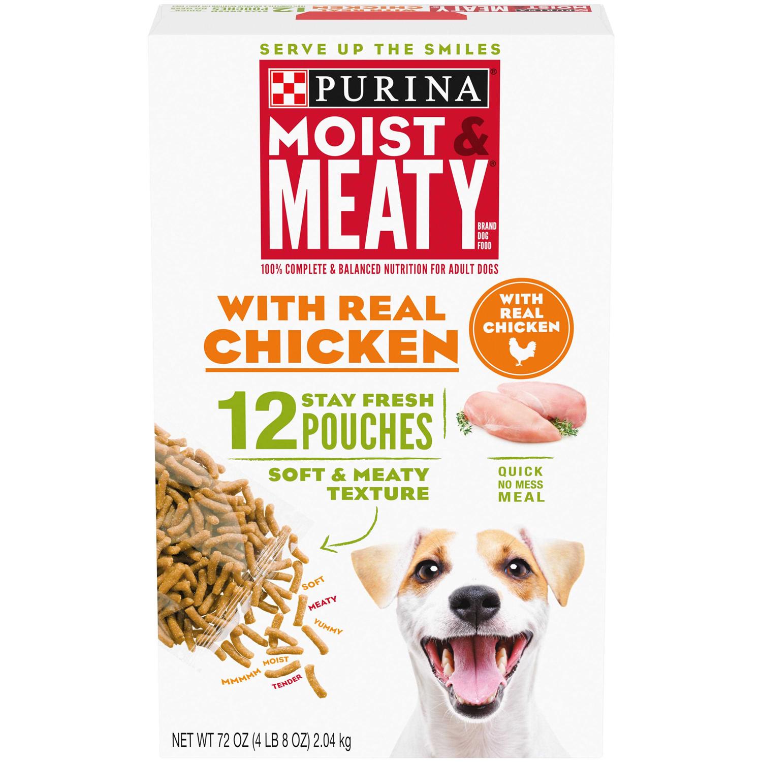 Purina Moist and Meaty Soft Dog Food Real Chicken Recipe