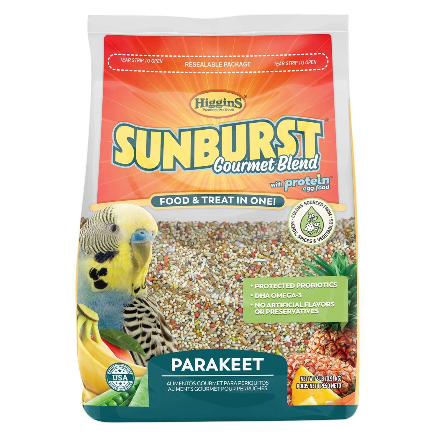 Higgins Sunburst Gourmet Blend Parakeet Food