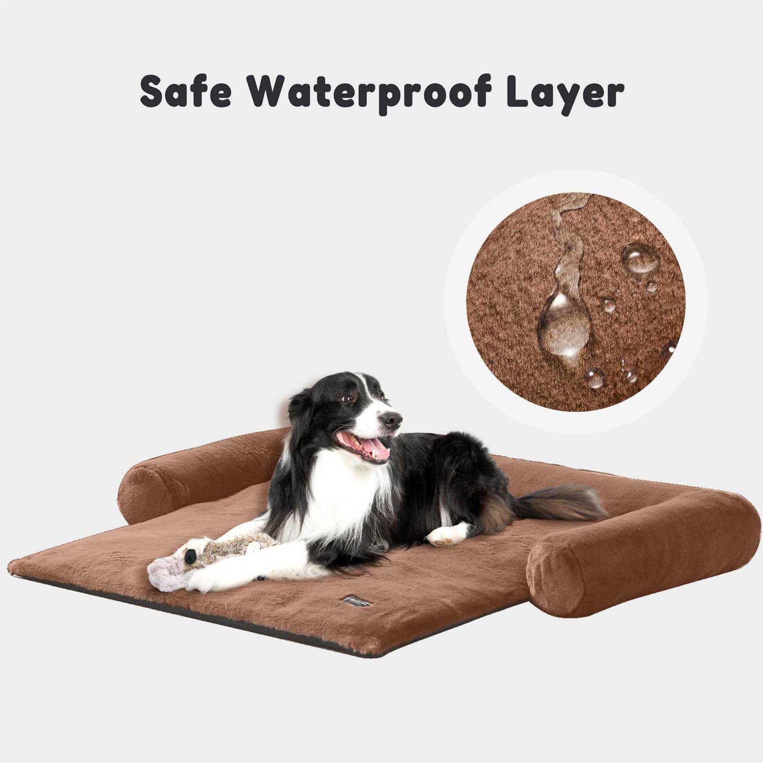 Allisandro Calming Dog Sofa Cover Bed Luxury Faux Fur Pet Couch Protector Bed