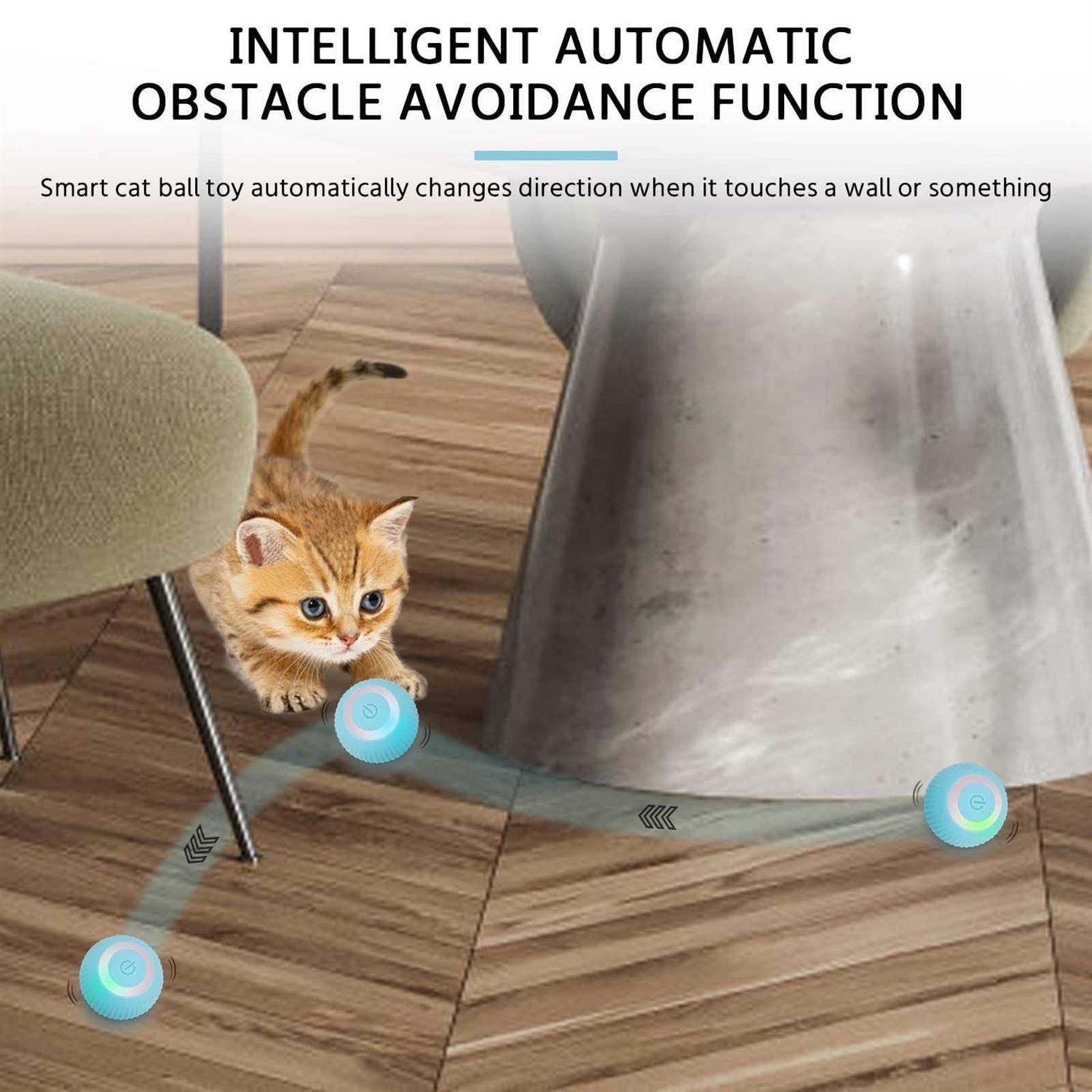 lupapa cat toy Ball intelligent funny cat Ball 360 degree rotatable with led light cat interactive toy usb rechargeable toy b