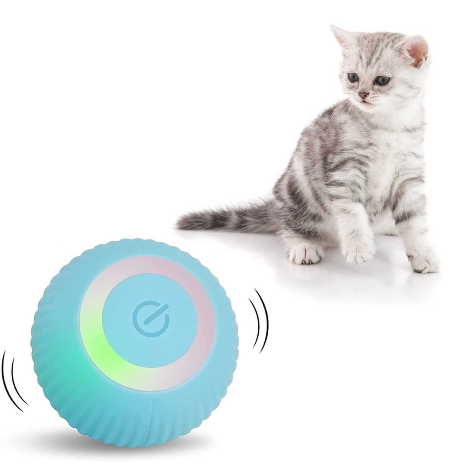 lupapa cat toy Ball intelligent funny cat Ball 360 degree rotatable with led light cat interactive toy usb rechargeable toy b