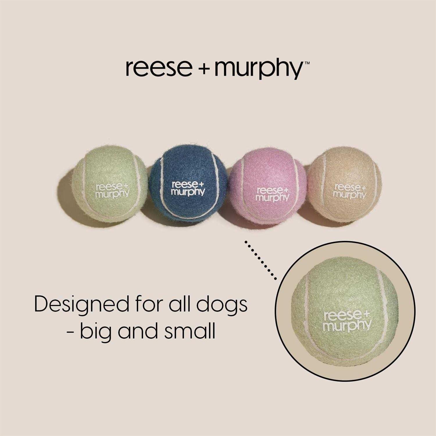 Reese+Murphy Dog Balls Tennis Balls for Dogs & Dog Balls for Large Dogs