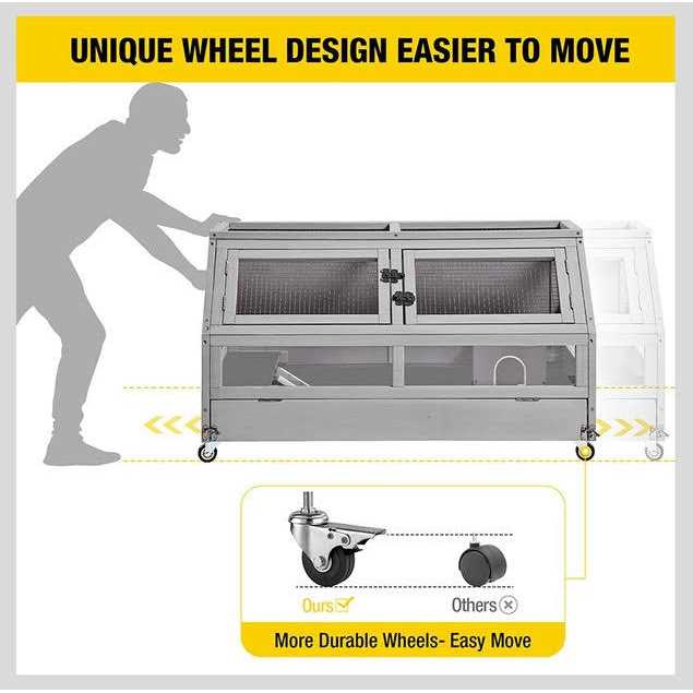 Aivituvin Large Guinea Pig Cages Wooden Guinea Pig Habitat AIR62