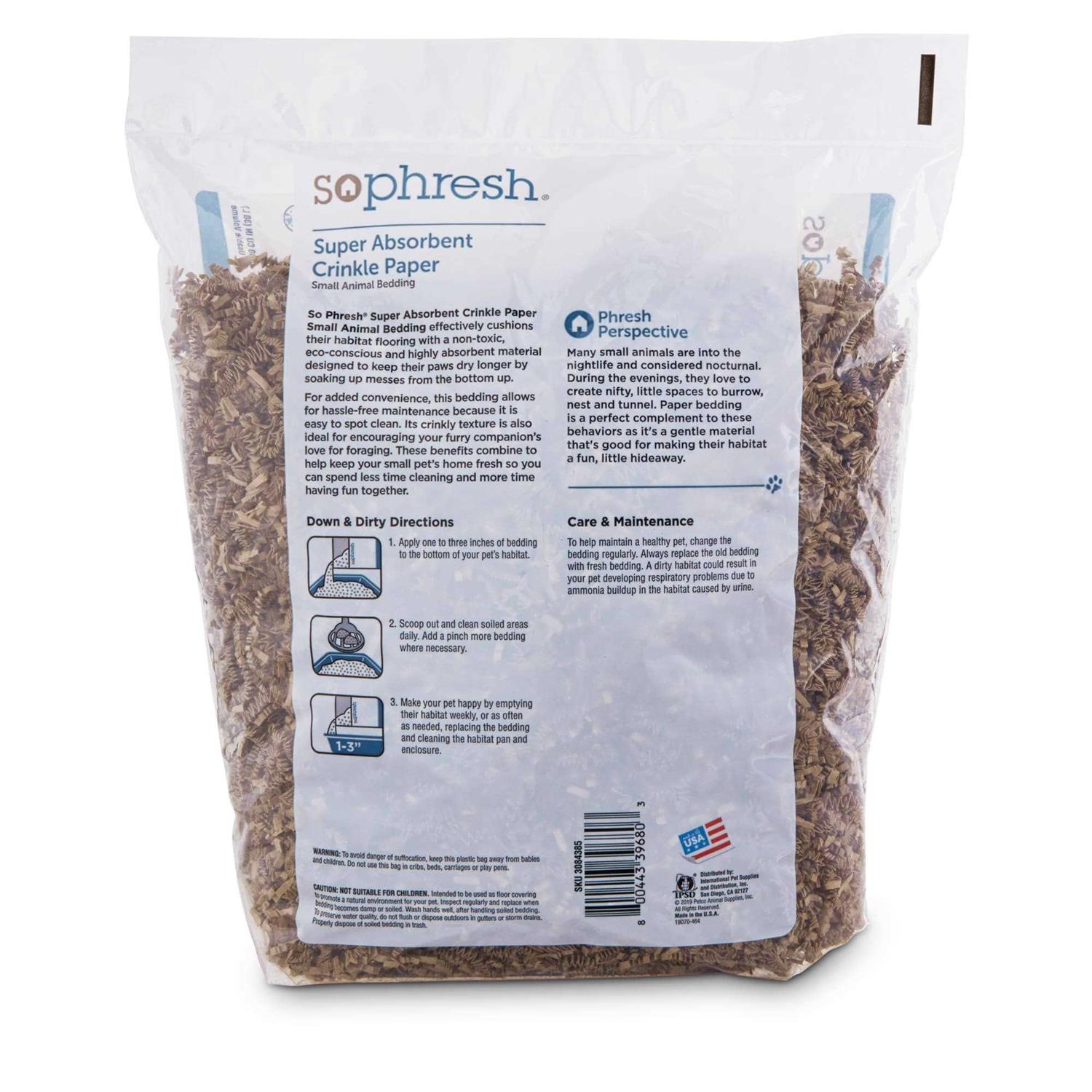 So Phresh Super Absorbent Crinkle Paper Small Animal Bedding