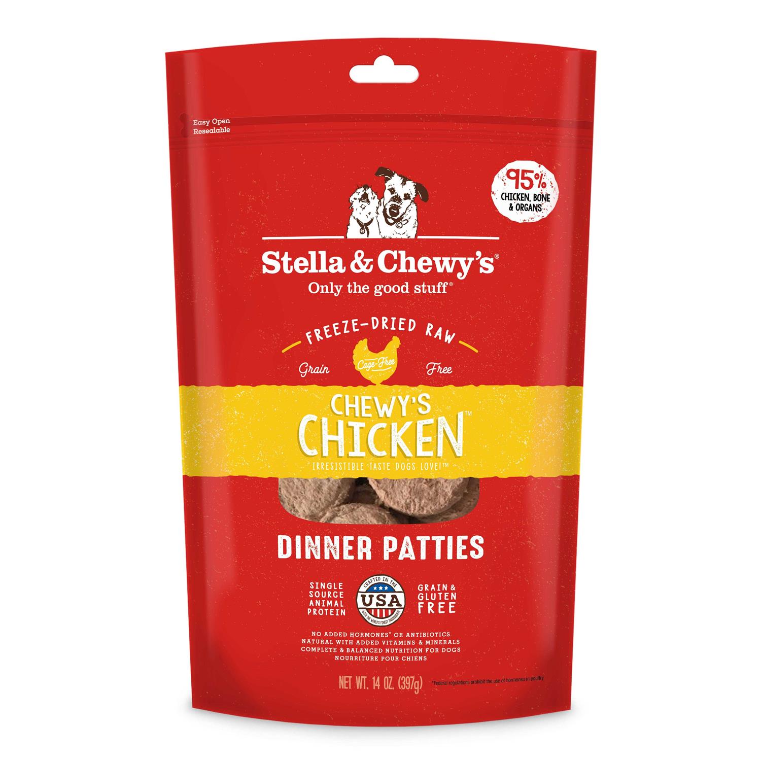 Stella & Chewy’s Dinner Patties Chicken Freeze-Dried Dog Food