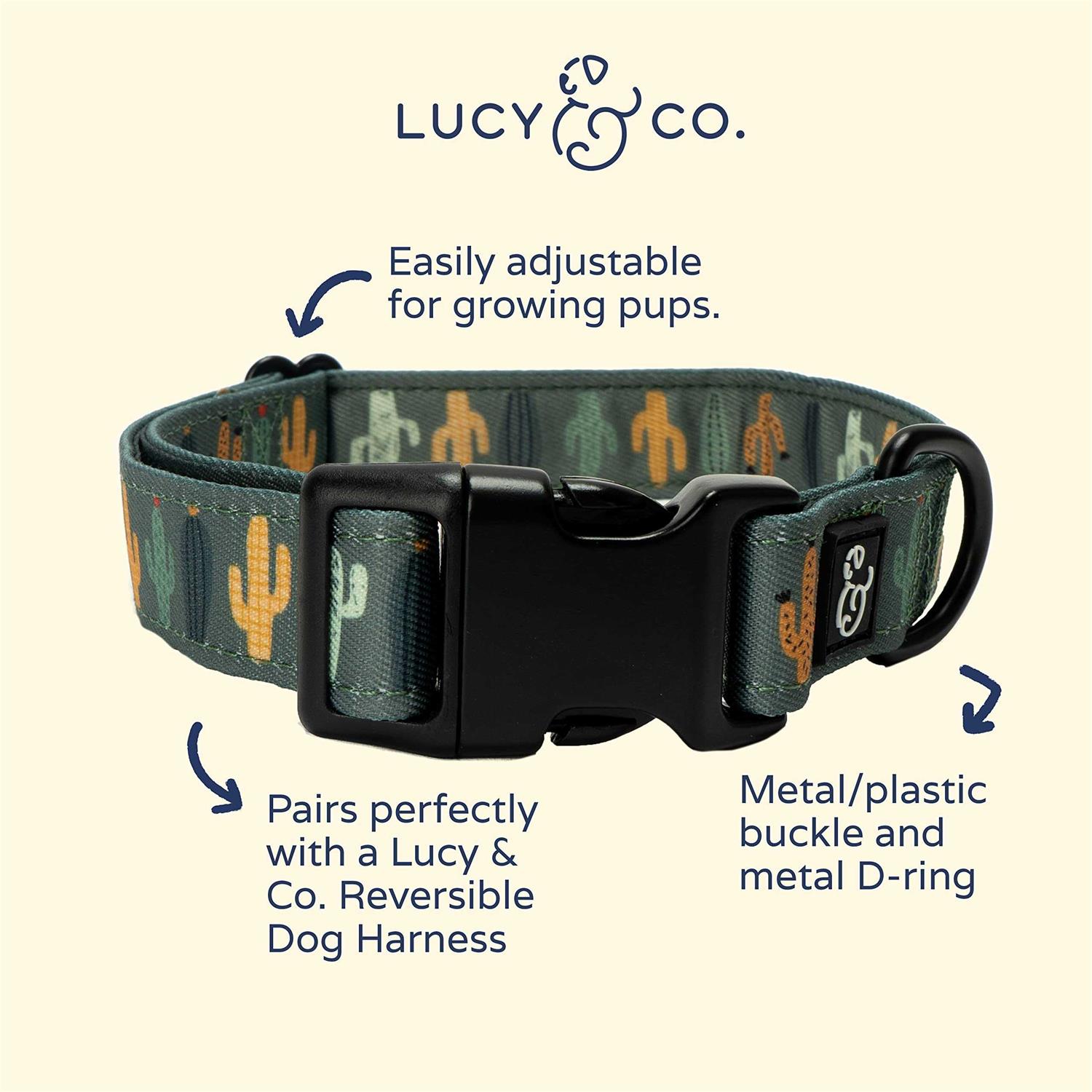 Lucy & Co. Posy Pink Dog Collar