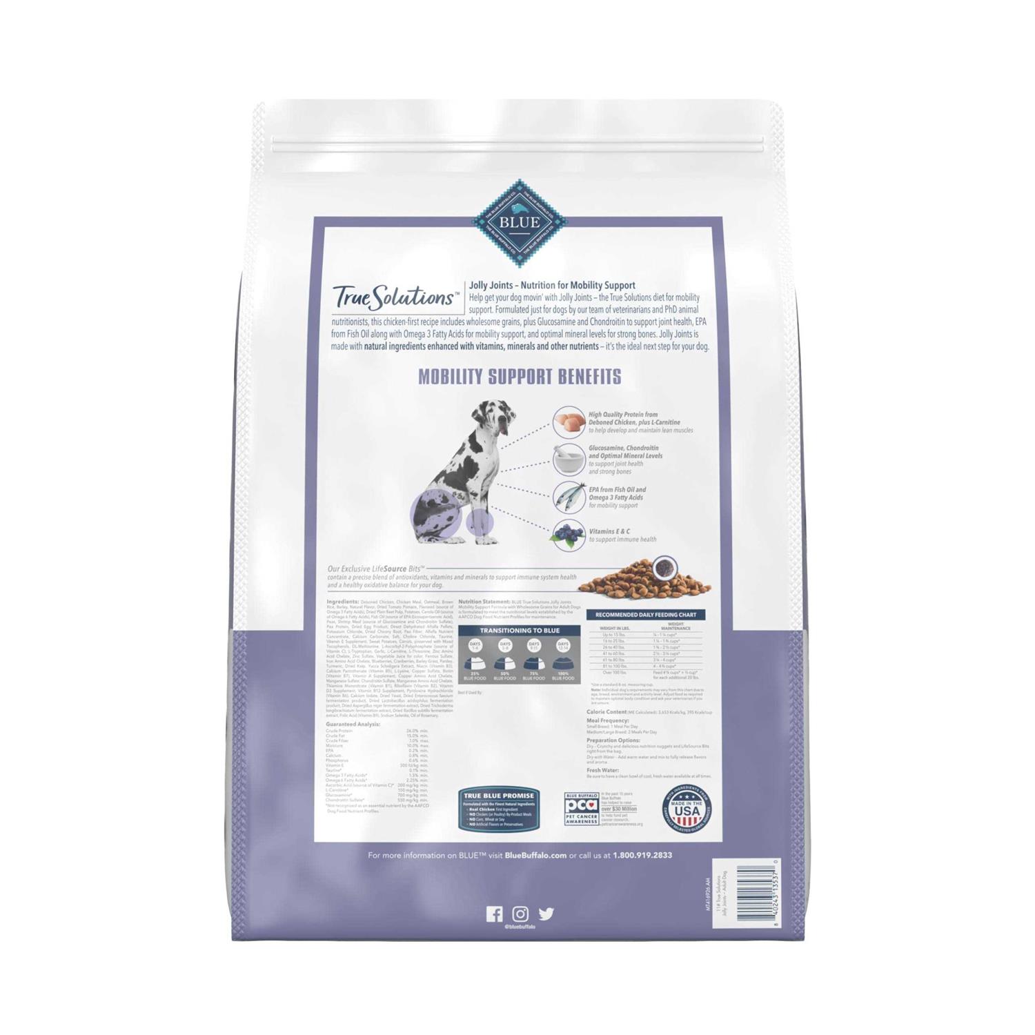 Blue Buffalo True Solutions Jolly Joints Mobility Support Dog Food