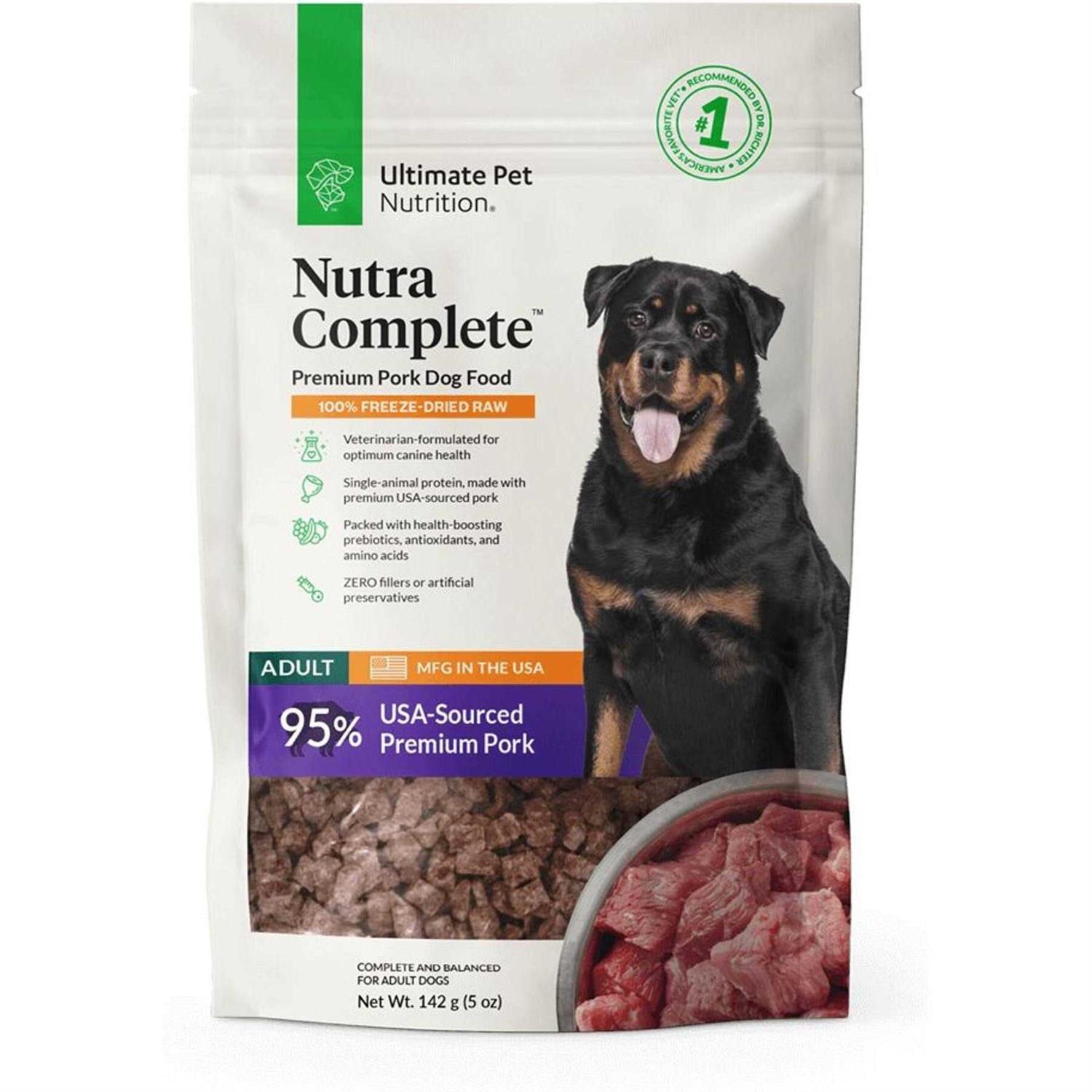Ultimate Pet Nutrition Freeze Dried Raw Nutra Complete Pork Dog Food