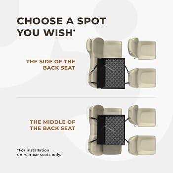 Wuglo Extra Stable Dog car Seat Reinforced car Dog Seat for Medium-Sized Dogs with 4 Fastening Straps