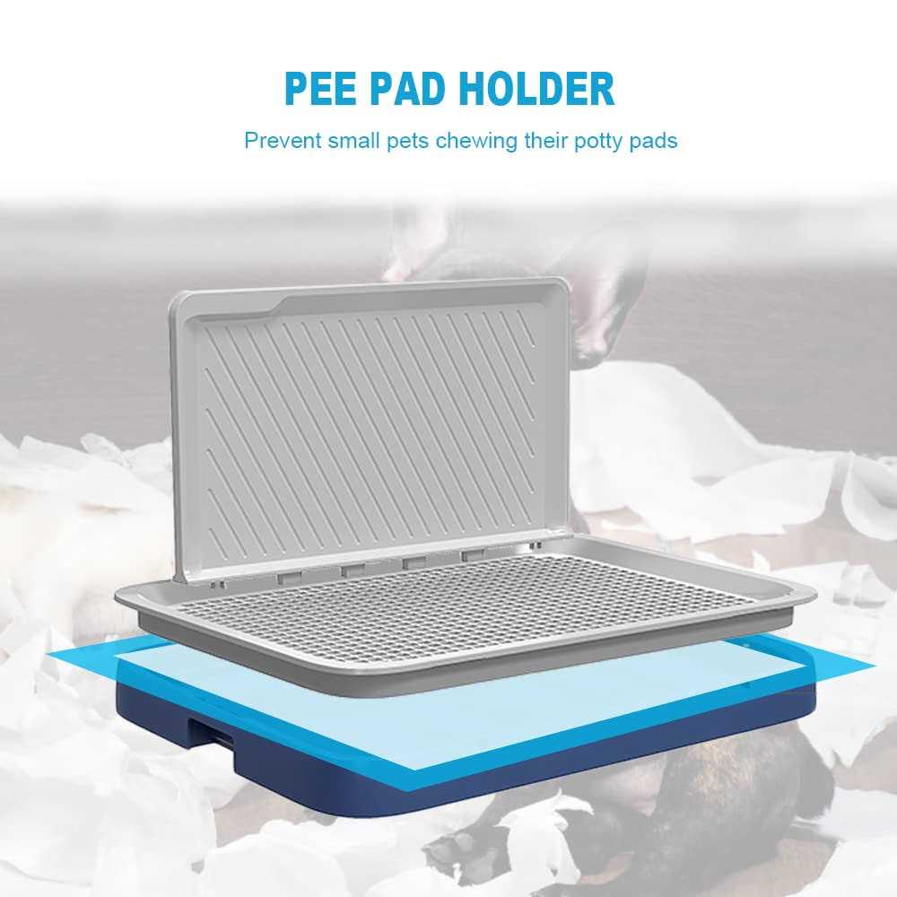 fshns pee pad tray for medium and small dogs little puppy indoor potty training pad holder with pee wall for male dogs