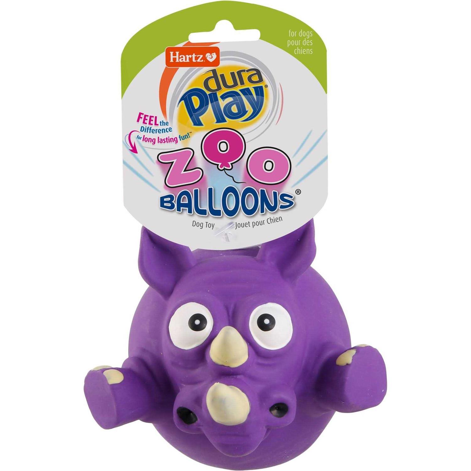 Hartz Zoo Balloons Dog Toy