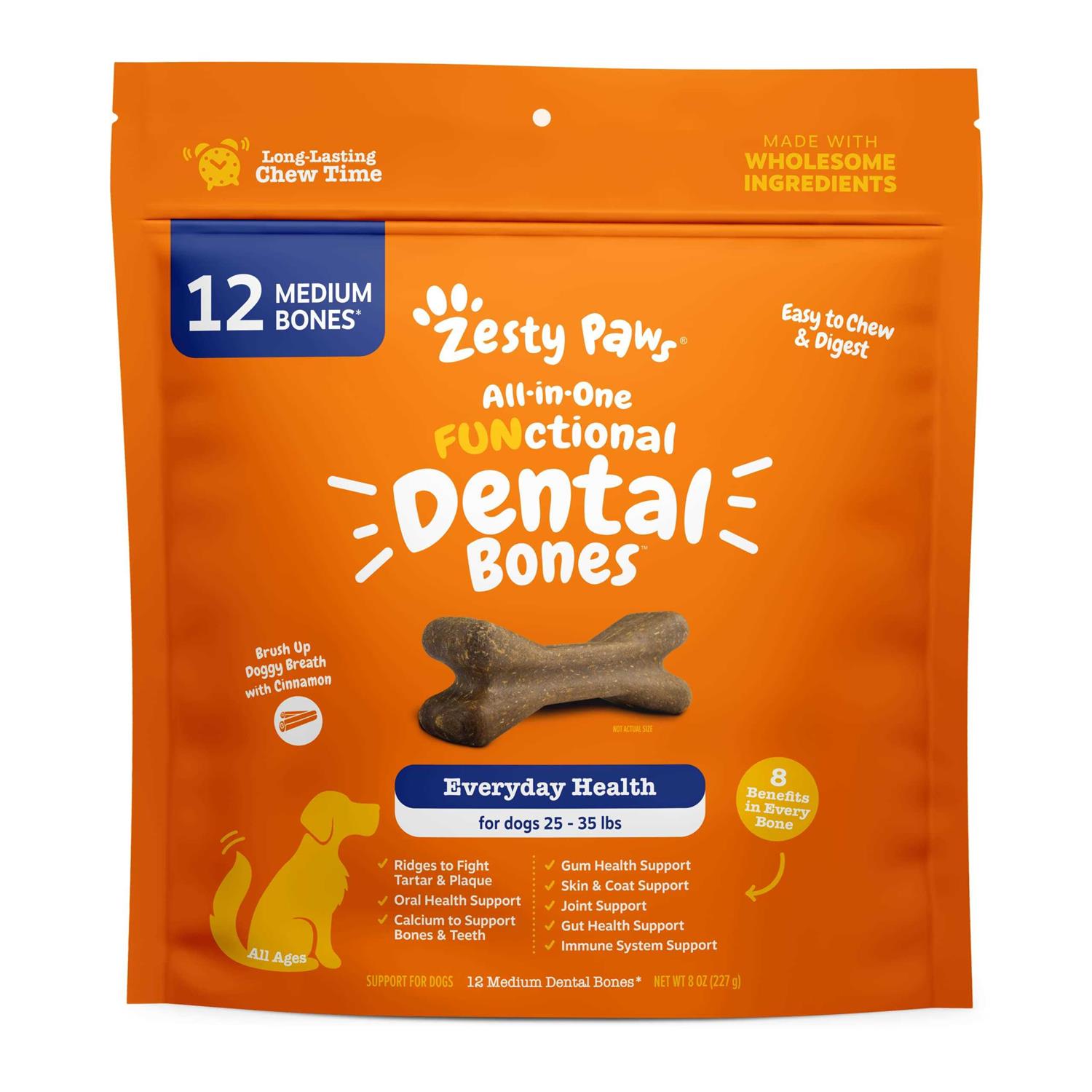 Zesty Paws All-in-One Functional Dental Bones for Dogs