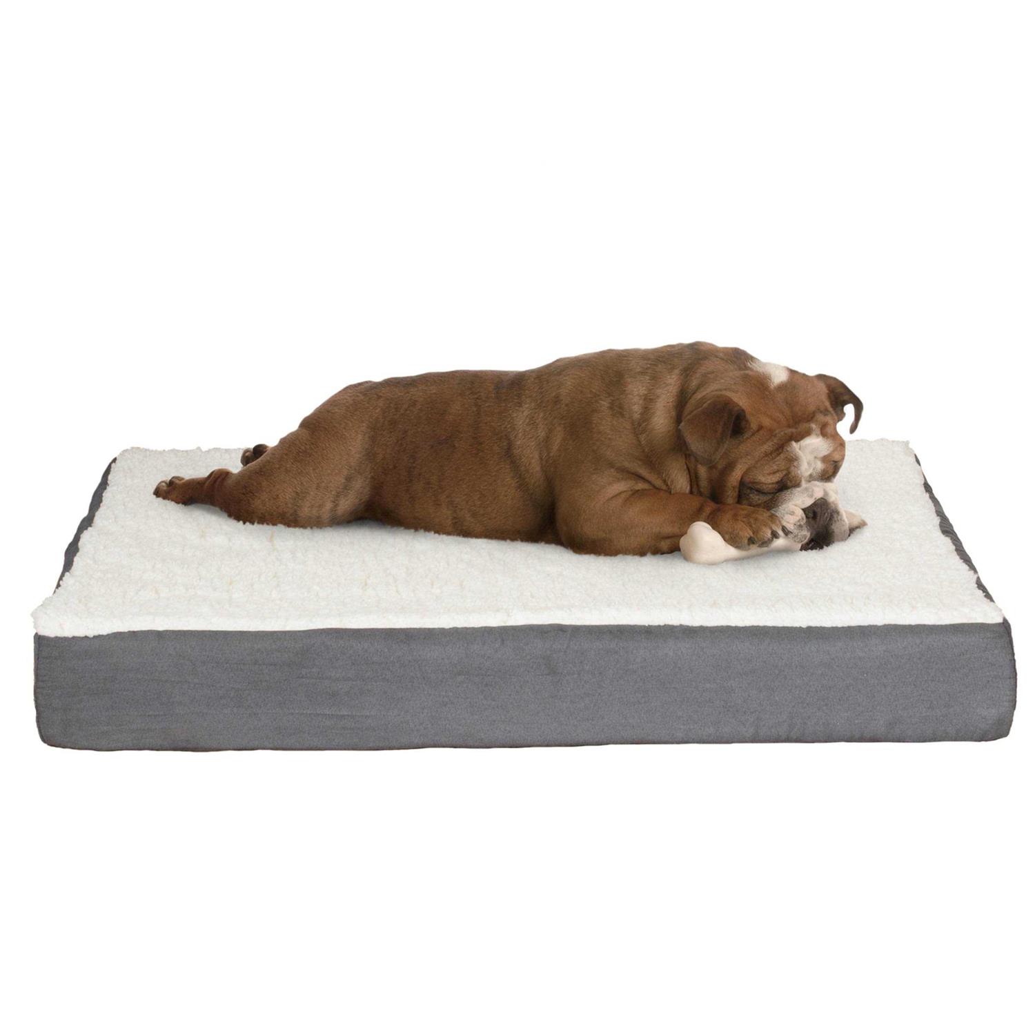 Orthopedic Sherpa Dog Bed with Memory Foam Cover by Petmaker