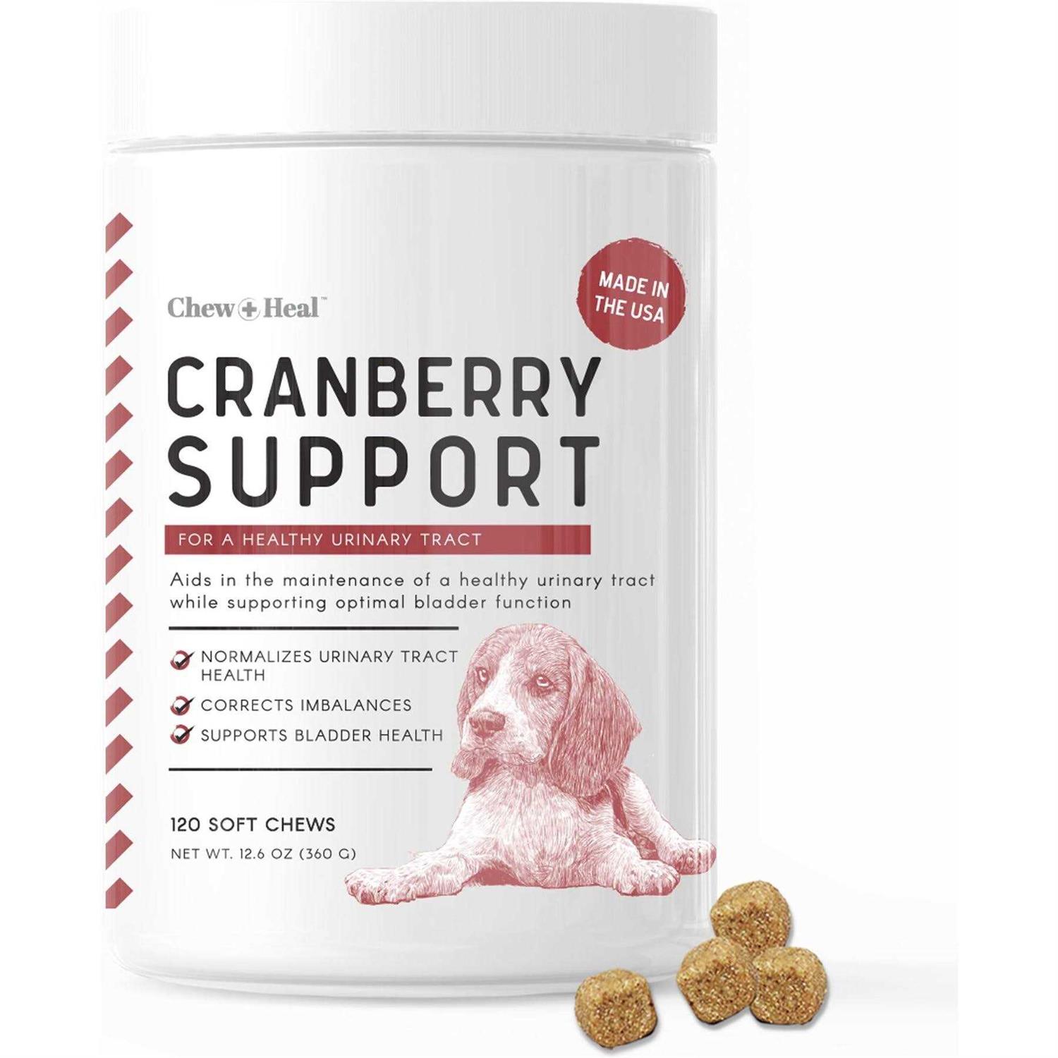 Chew + Heal UTI Treatment Cranberry Chews for Dogs