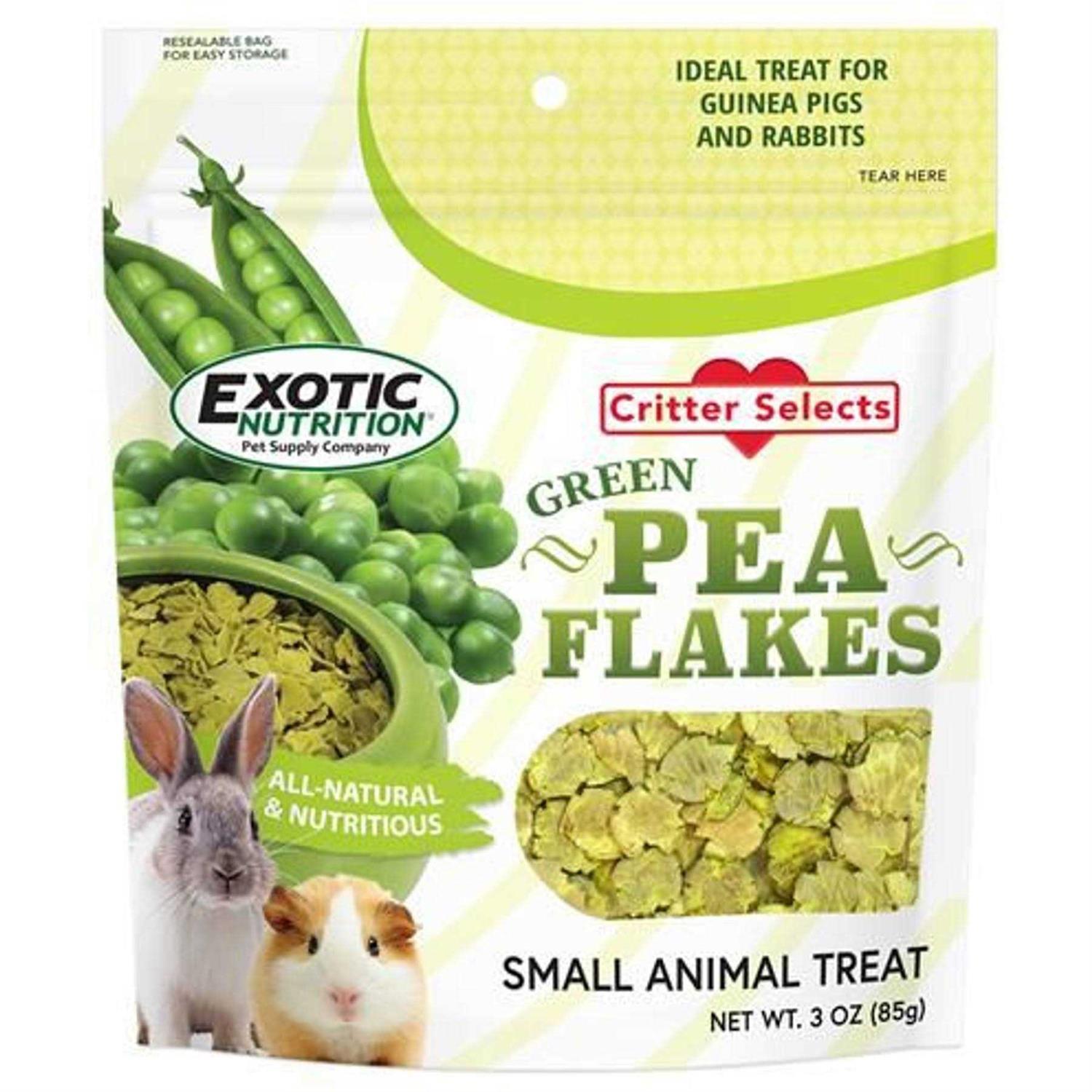 Exotic Nutrition Green Pea Flakes Small Pet Treat