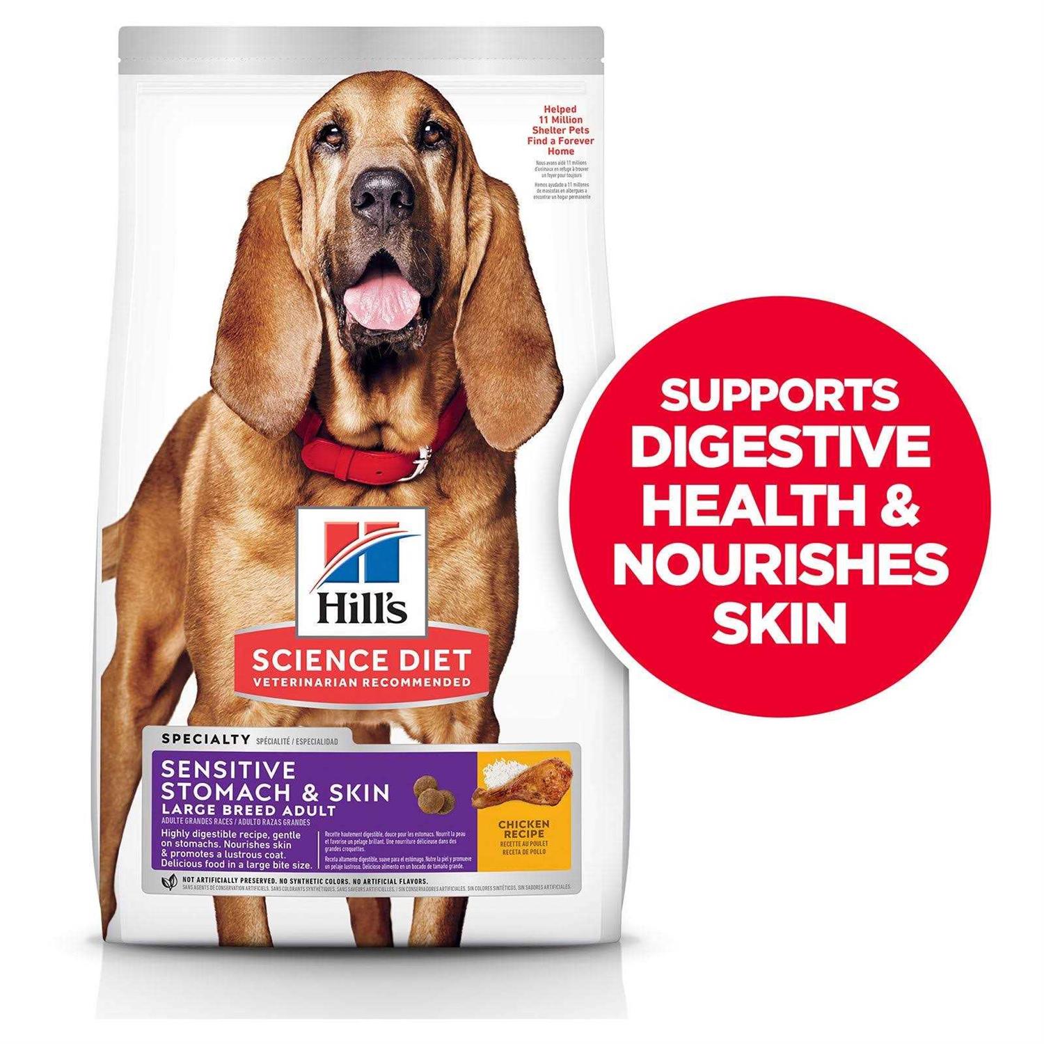 Hill’s Science Diet Adult Sensitive Stomach & Skin Chicken Recipe Large Breed Dry Dog Food