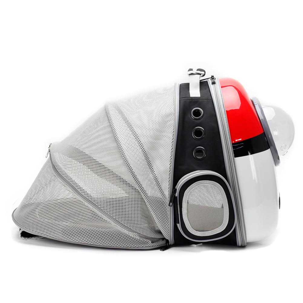 halinfer Front Expandable Cat Backpack Carrier, Fit up to 20 lbs, Space Capsule Bubble Window Pet Carrier Backpack for Large Fat Cat and Small Puppy