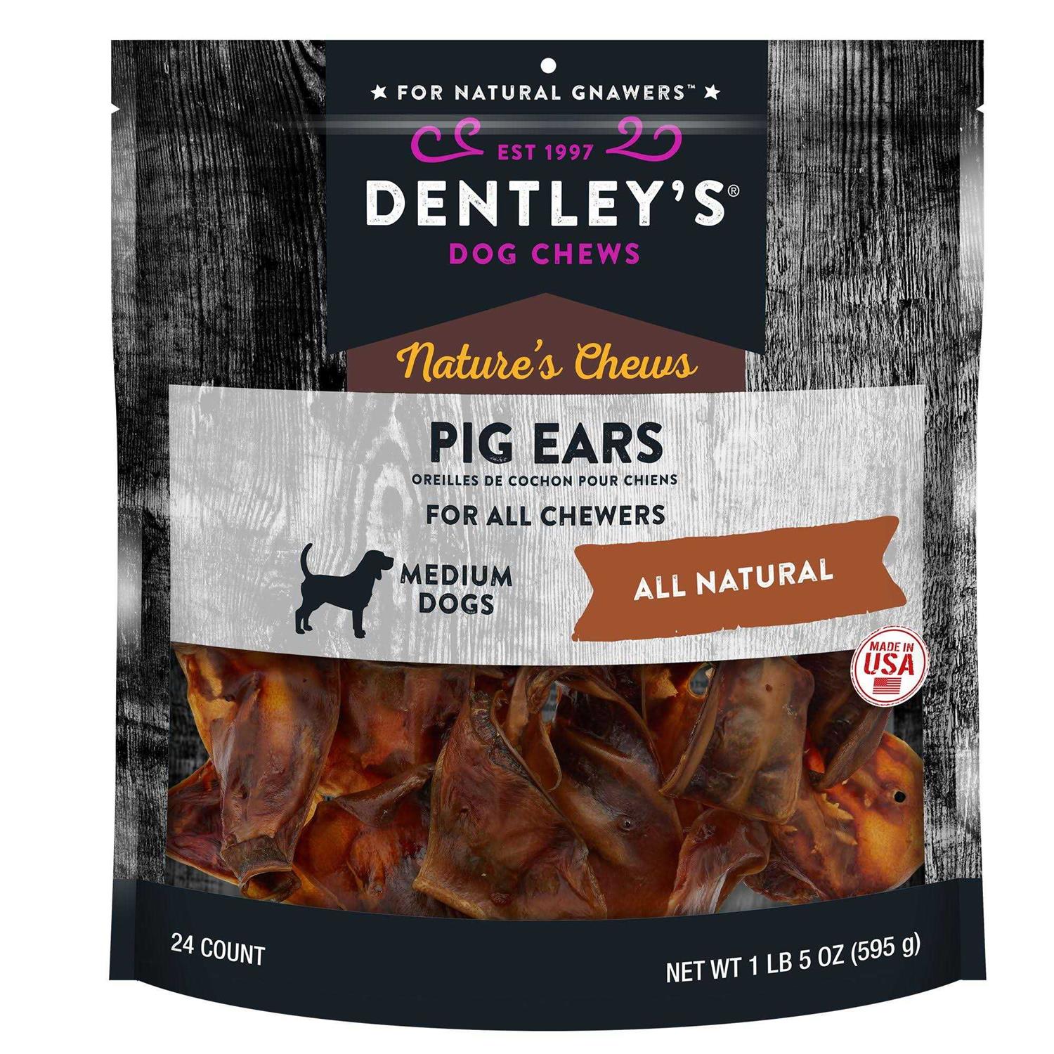 Dentley’s Nature’s Chews Pig Ears Dog Treats