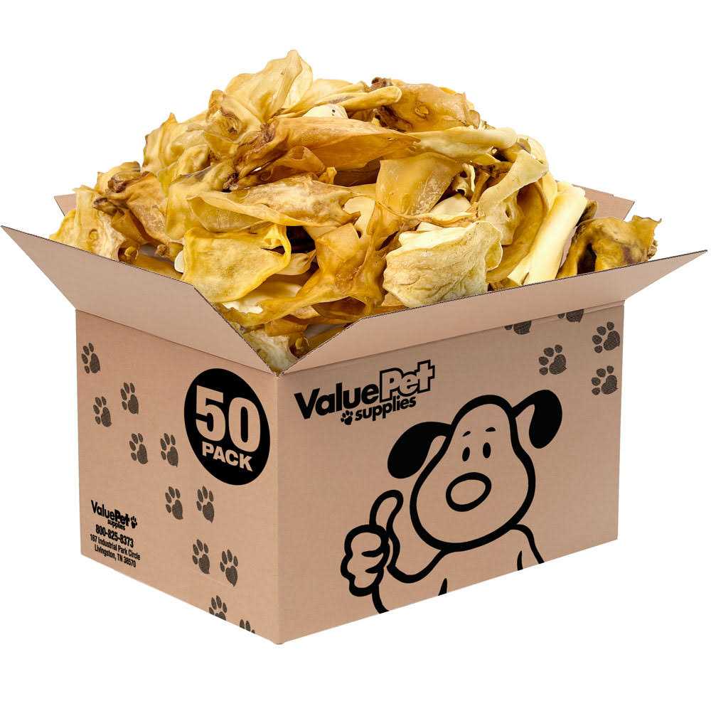 ValueBull Natural Brown Cow Ears Crunchy Style