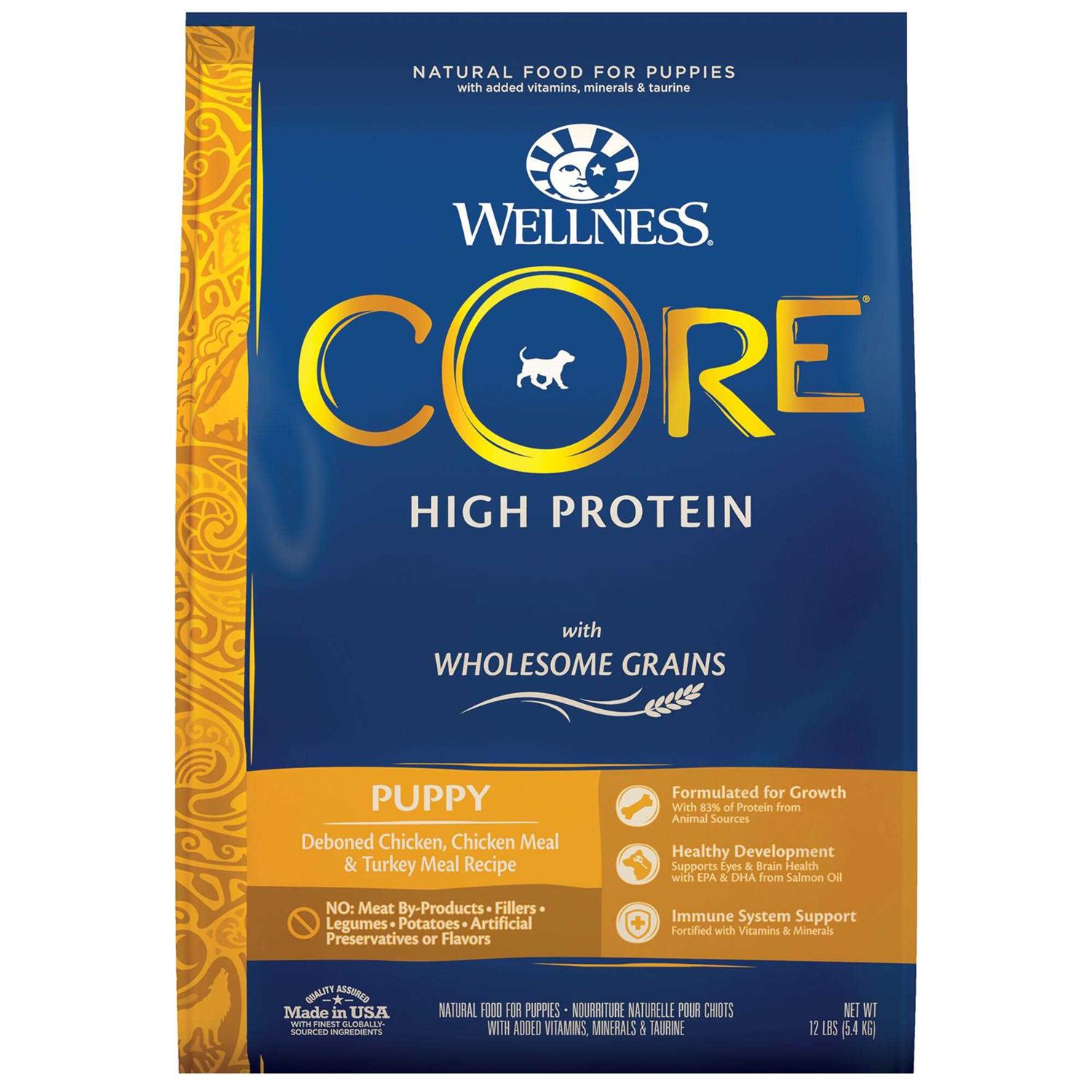 Wellness CORE High Protein Wholesome Grains Puppy Recipe Dry Dog Food