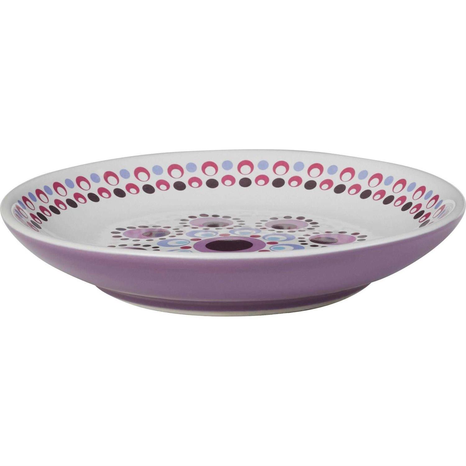 Frisco Kaleidoscope Pattern Non-skid Ceramic Cat Dish