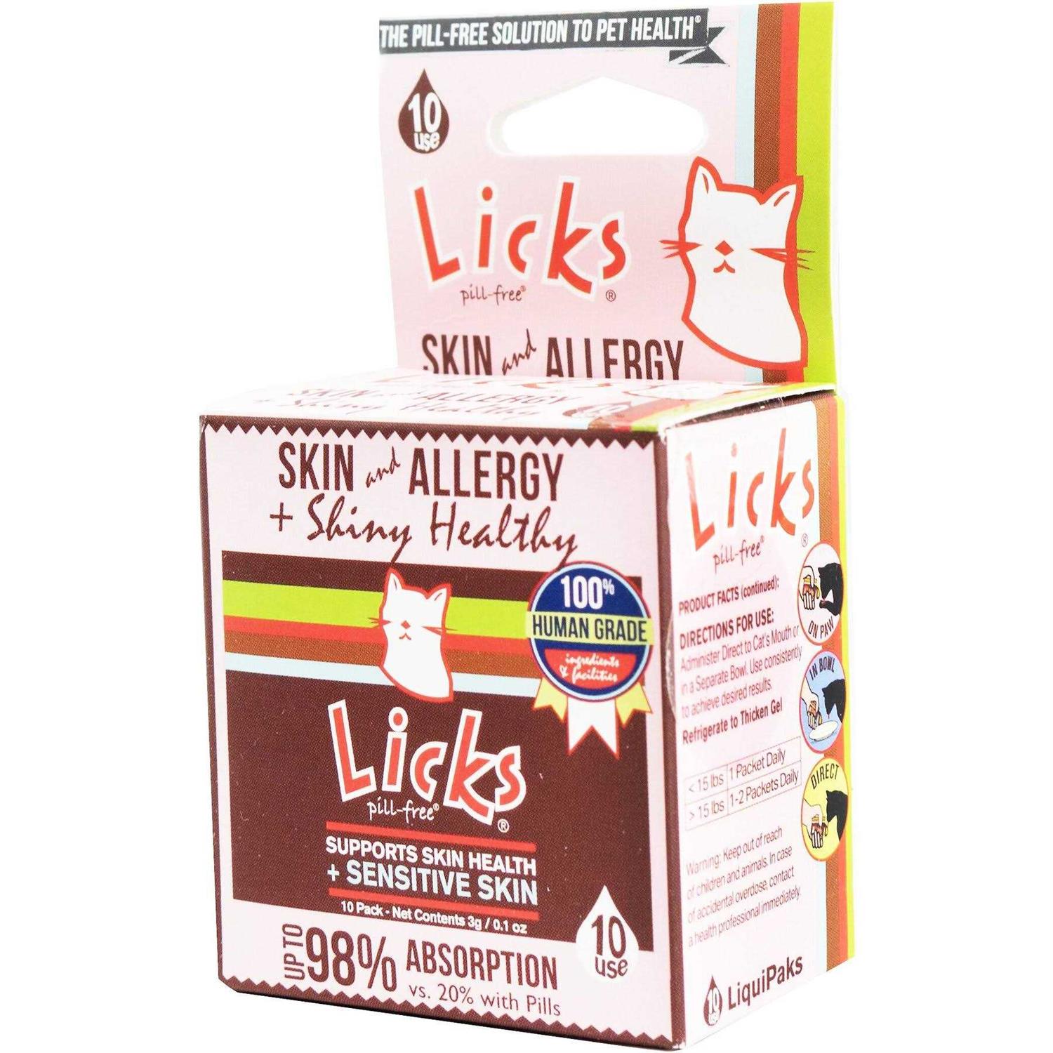Licks Pill Free Cat Skin and Allergy Omega 3 Cat Allergy Relief