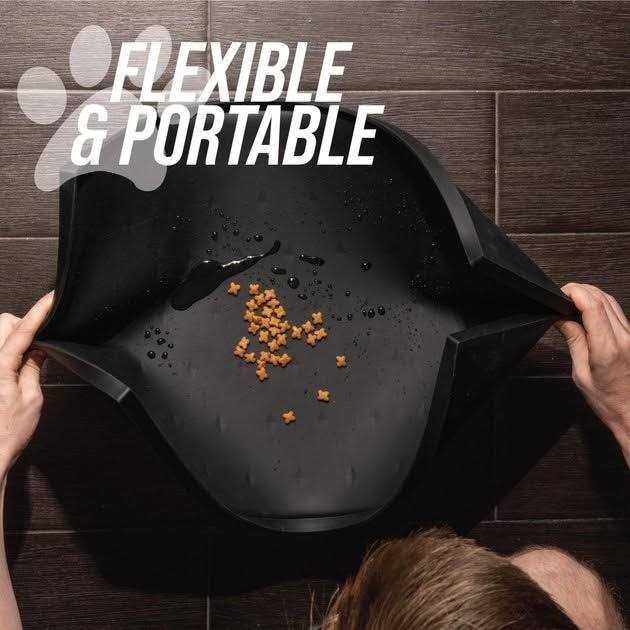 Leash Boss Leashboss Splash Mat Dog Food Mat with Tall Lip Dog Bowl Mat for Food and Water