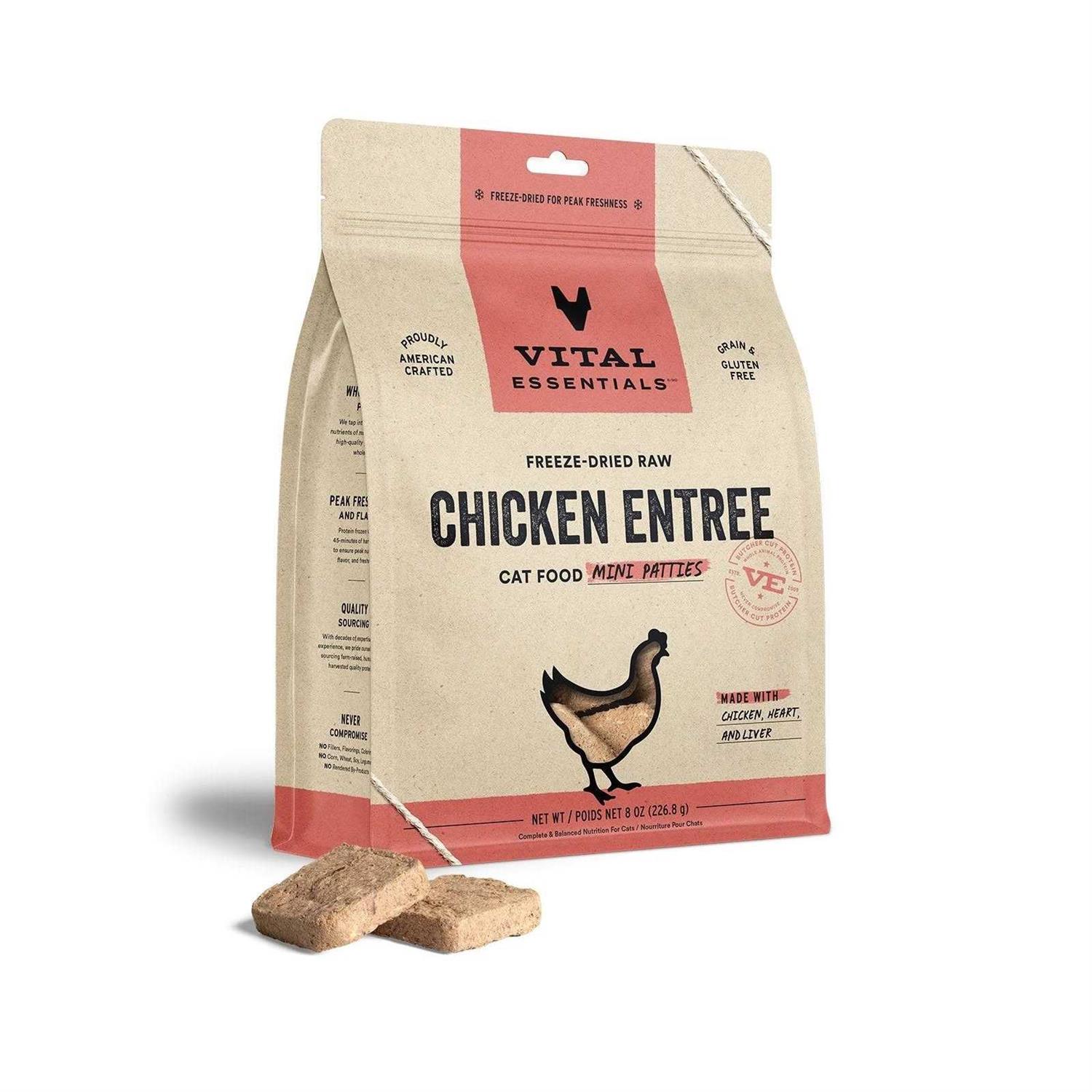 Vital Essentials Entree Mini Nibs Freeze-Dried Raw Cat Food