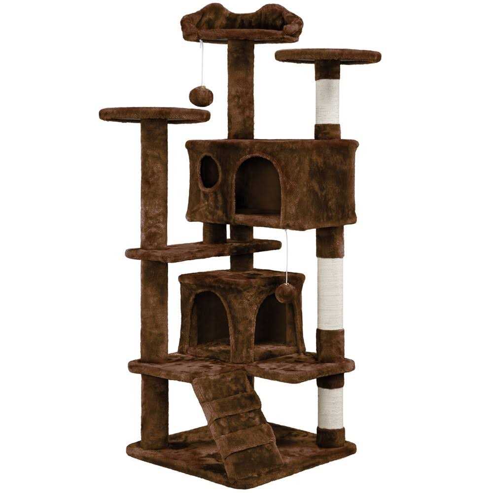 Yaheetech 54H Cat Tree with 2 Condos for Kittens Small Cats