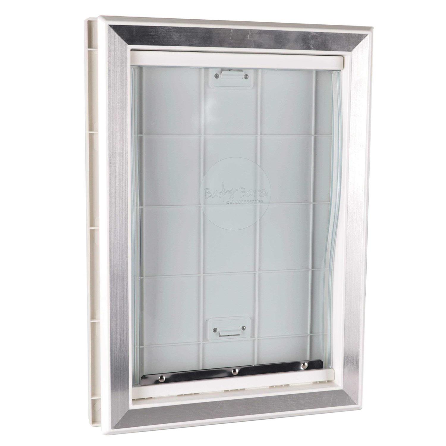 BarksBar Large Plastic Dog Door with Aluminum Lining