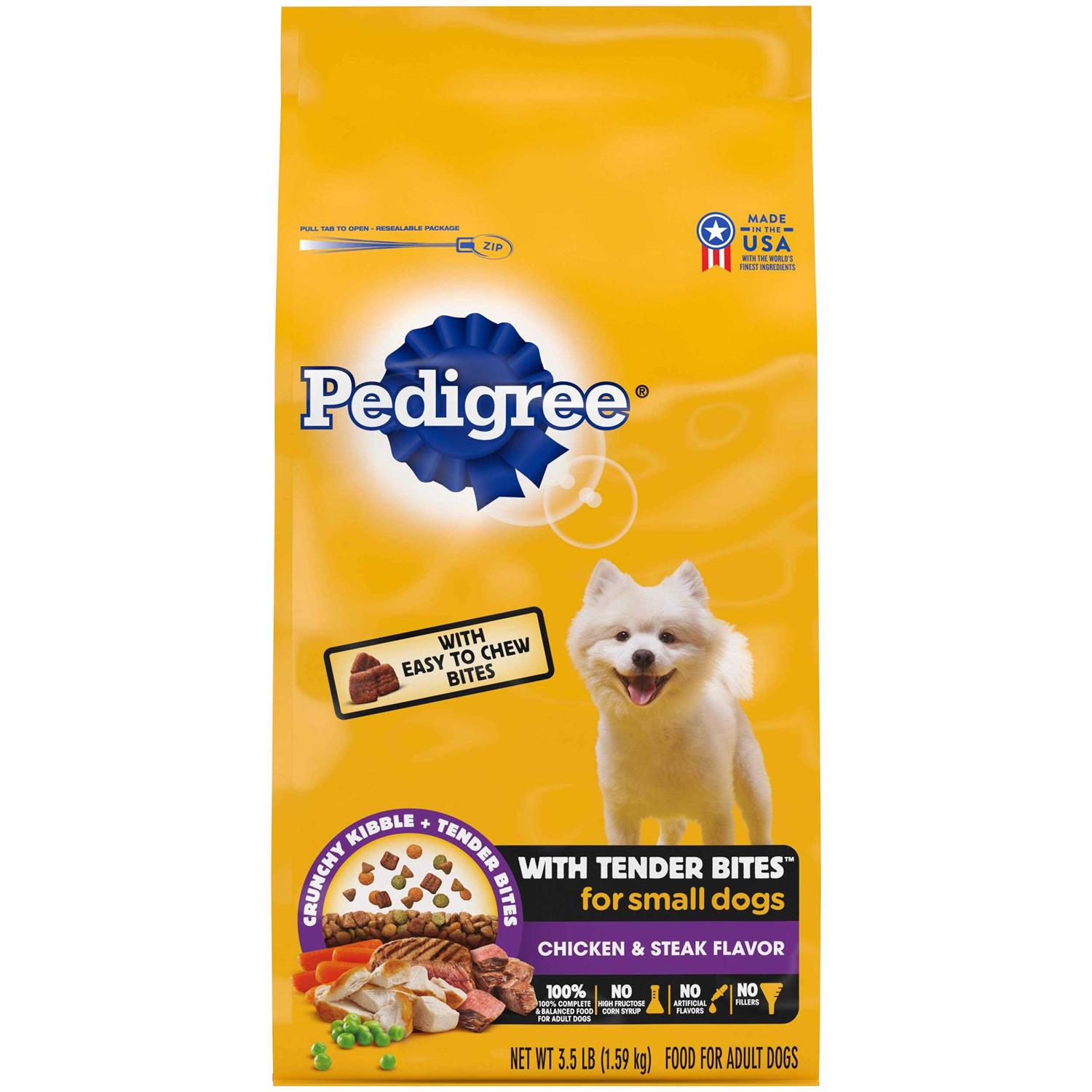 Pedigree Tender Bites Adult Dry Dog Food Chicken and Steak