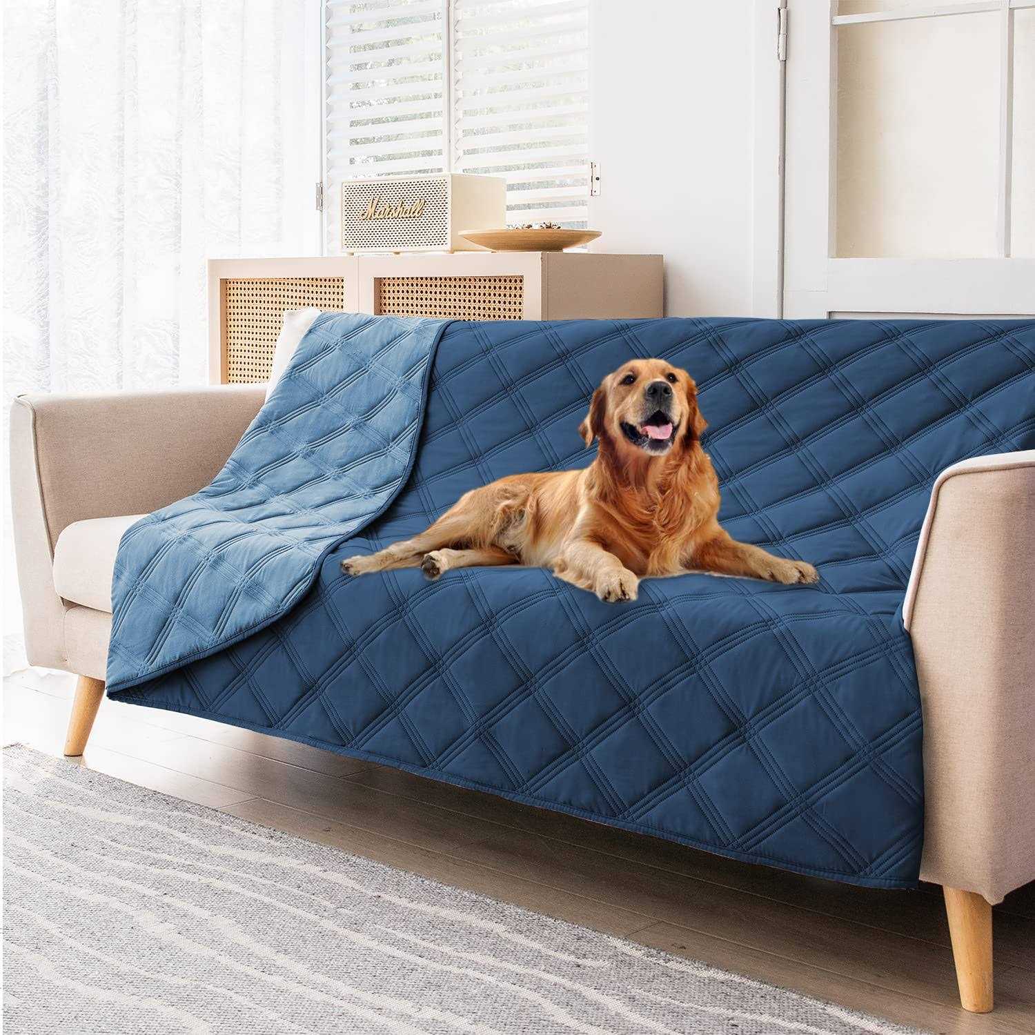 SUNNYTEX Waterproof & Reversible Dog Bed Cover Pet Blanket Sofa