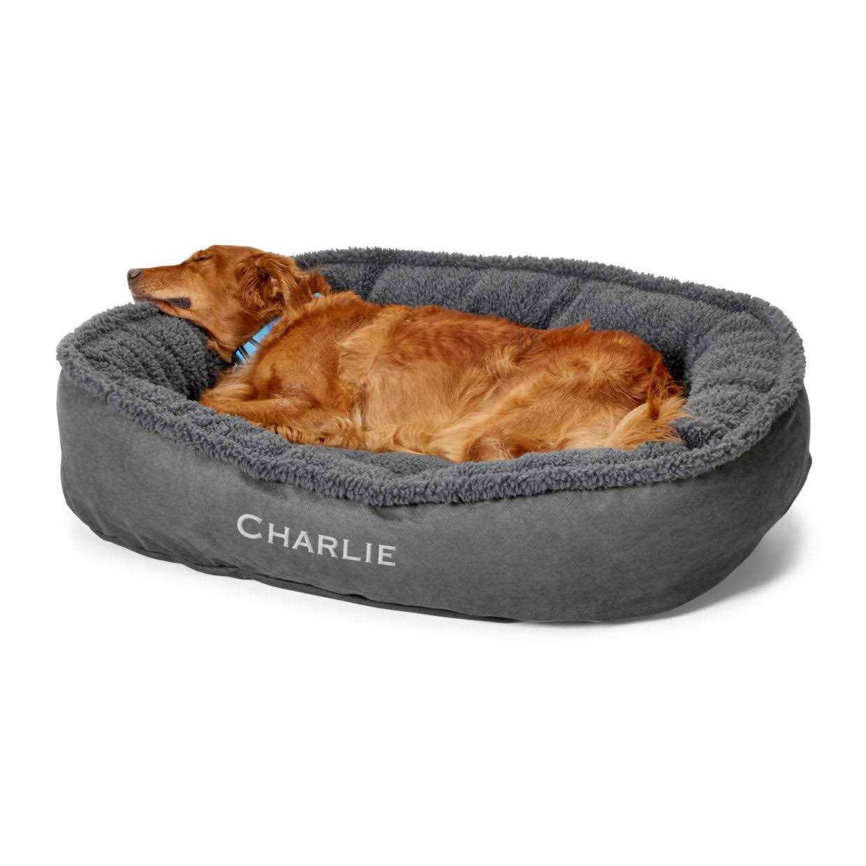 Orvis ComfortFill-Eco Wraparound Dog Bed with Fleece