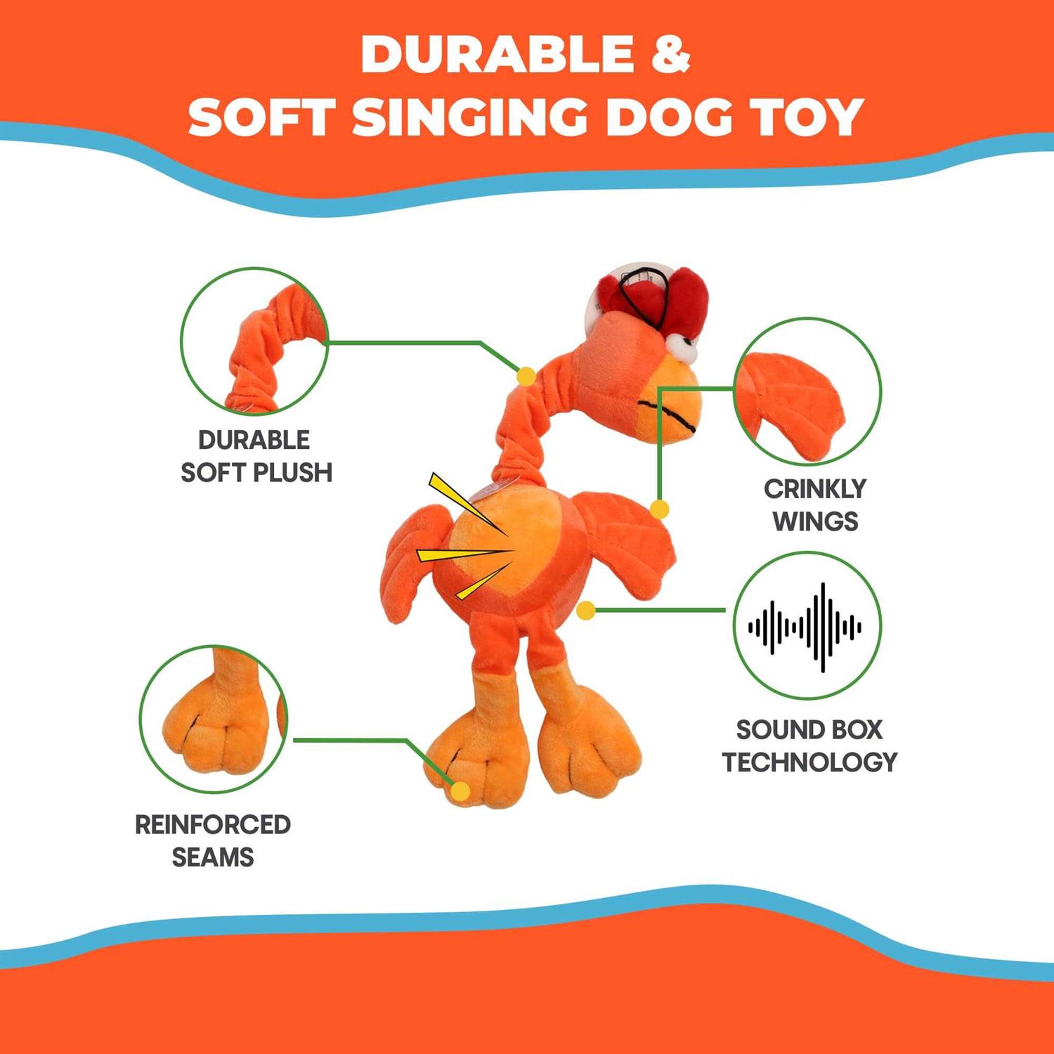 Spot Dog Toy Assorted Chirpies Plush 14