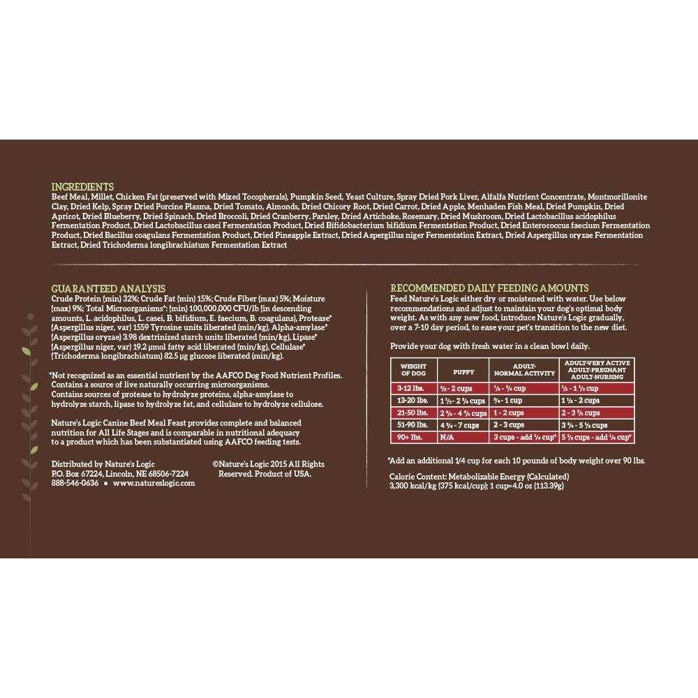 Nature’s Logic Canine Beef Meal Feast Dry Dog Food