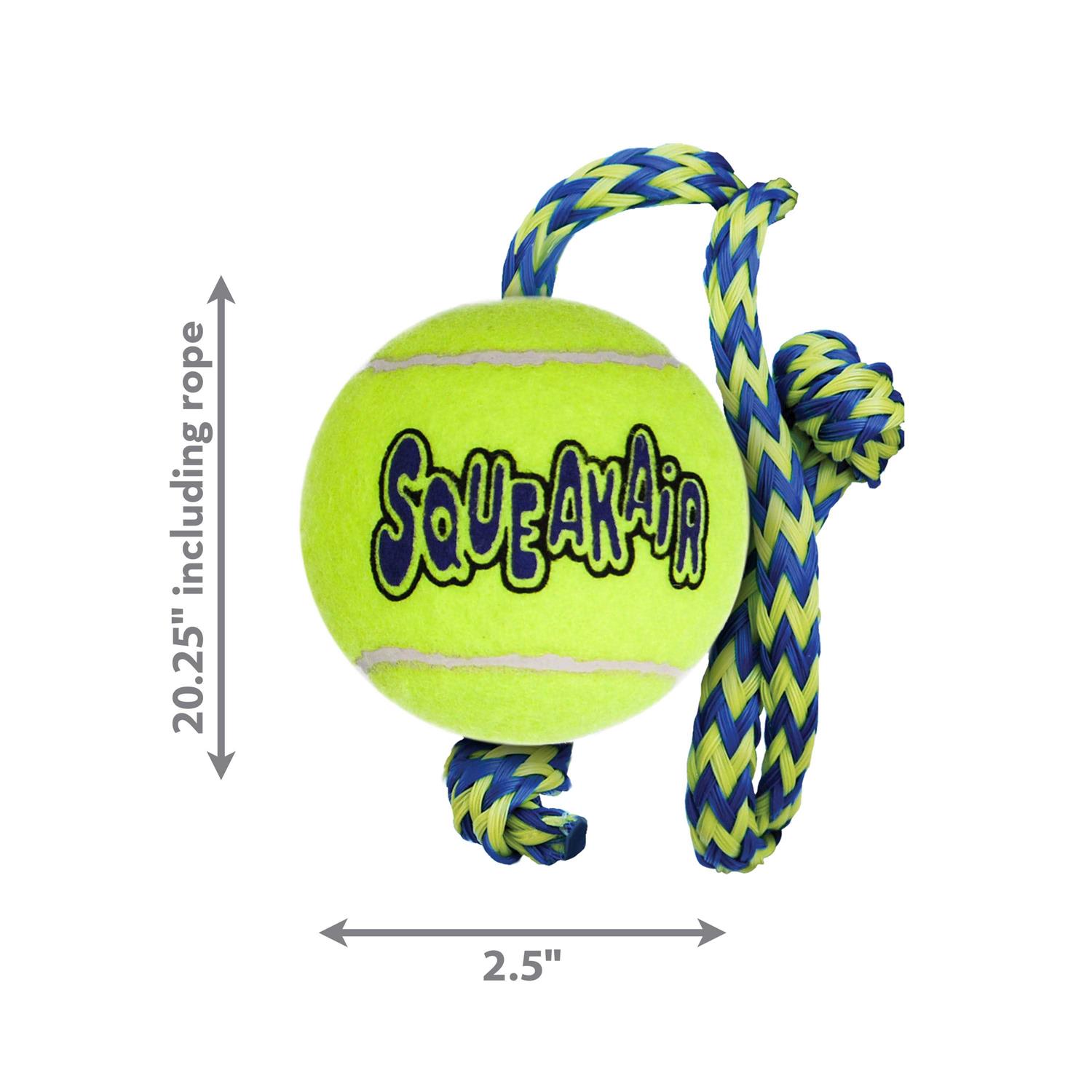 KONG SqueakAir Ball with Rope