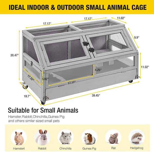 Aivituvin Large Guinea Pig Cages Wooden Guinea Pig Habitat AIR62